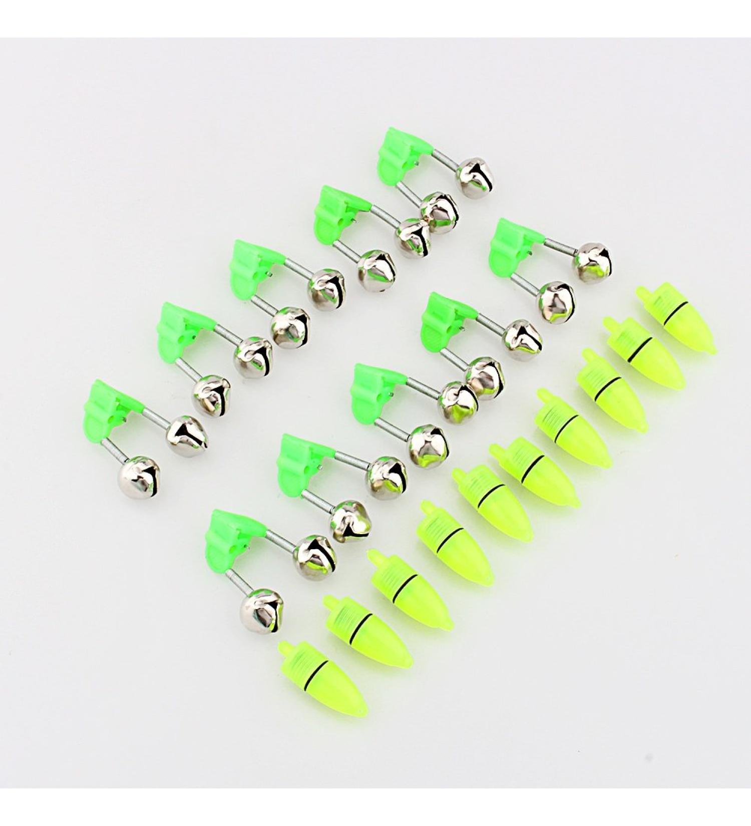 VGEBY Fishing Alarm Dual Bells - 20pcs LED Night Bite Alarm Set | Portable Fishing Accessory for International Shipping - Buy Online on SooperMarket.com