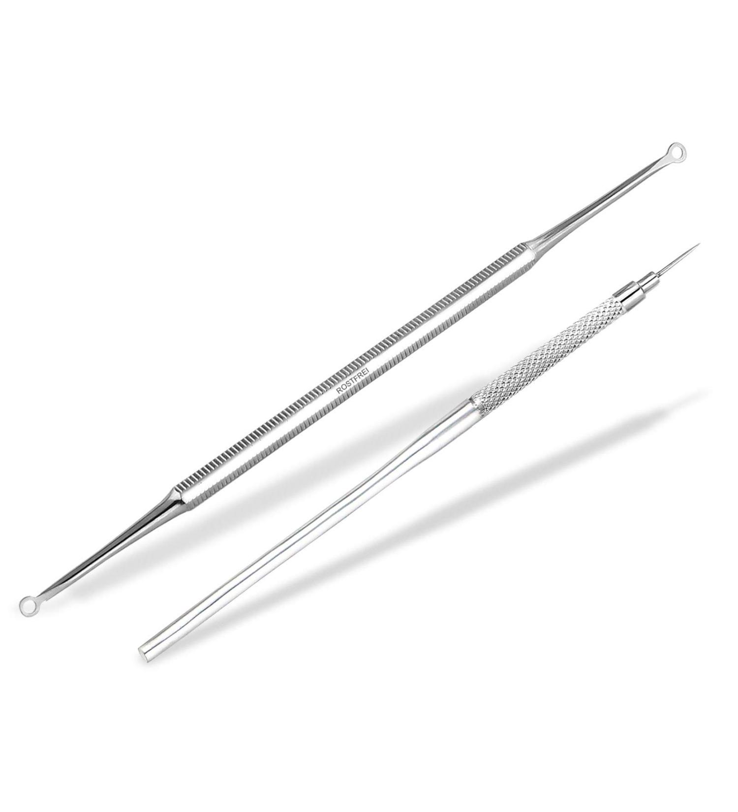Professional Comedone Squeezer Set | 2-Piece Stainless Steel Blackhead Remover | International Shipping Available - Buy Online on SooperMarket.com