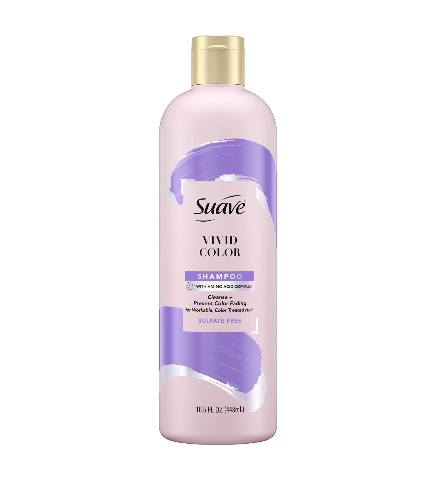 Suave Pink Shampoo for Color Treated Hair | Sulfate Free Prevent Color Fade - 16.5oz - Buy Online on SooperMarket.com