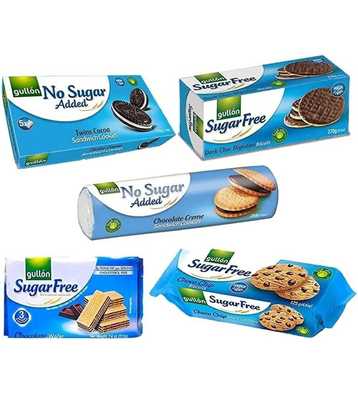 Gullon Sugar Free Biscuits Chocolate Mixed Variety Selection Diabectic 5 Pack - Buy Online on SooperMarket.com