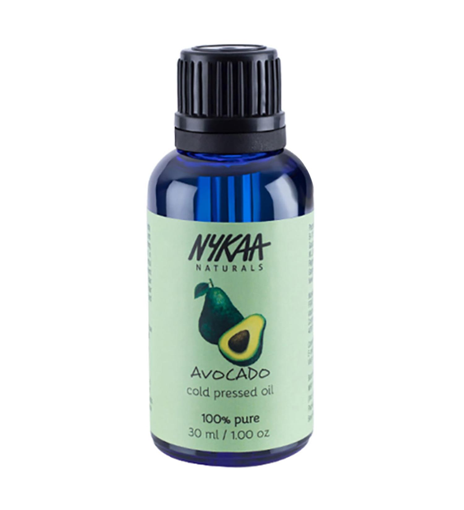 Nykaa Naturals Avocado Oil - 100% Pure Cold Pressed Hair & Face Oil for Growth Dandruff & Acne Relief - 1.01 oz - Buy Online on SooperMarket.com