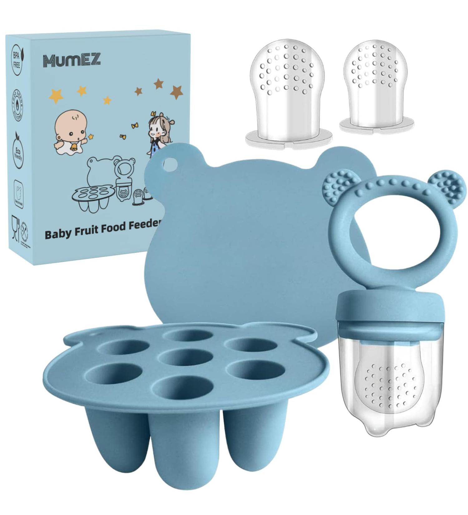 Mumez Baby Frucht Schnuller - Practical Baby Food Set for Self-Feeding | Pacifier Feed Dispenser & Freezing Tablets Included - Shop Now! - Buy Online on SooperMarket.com