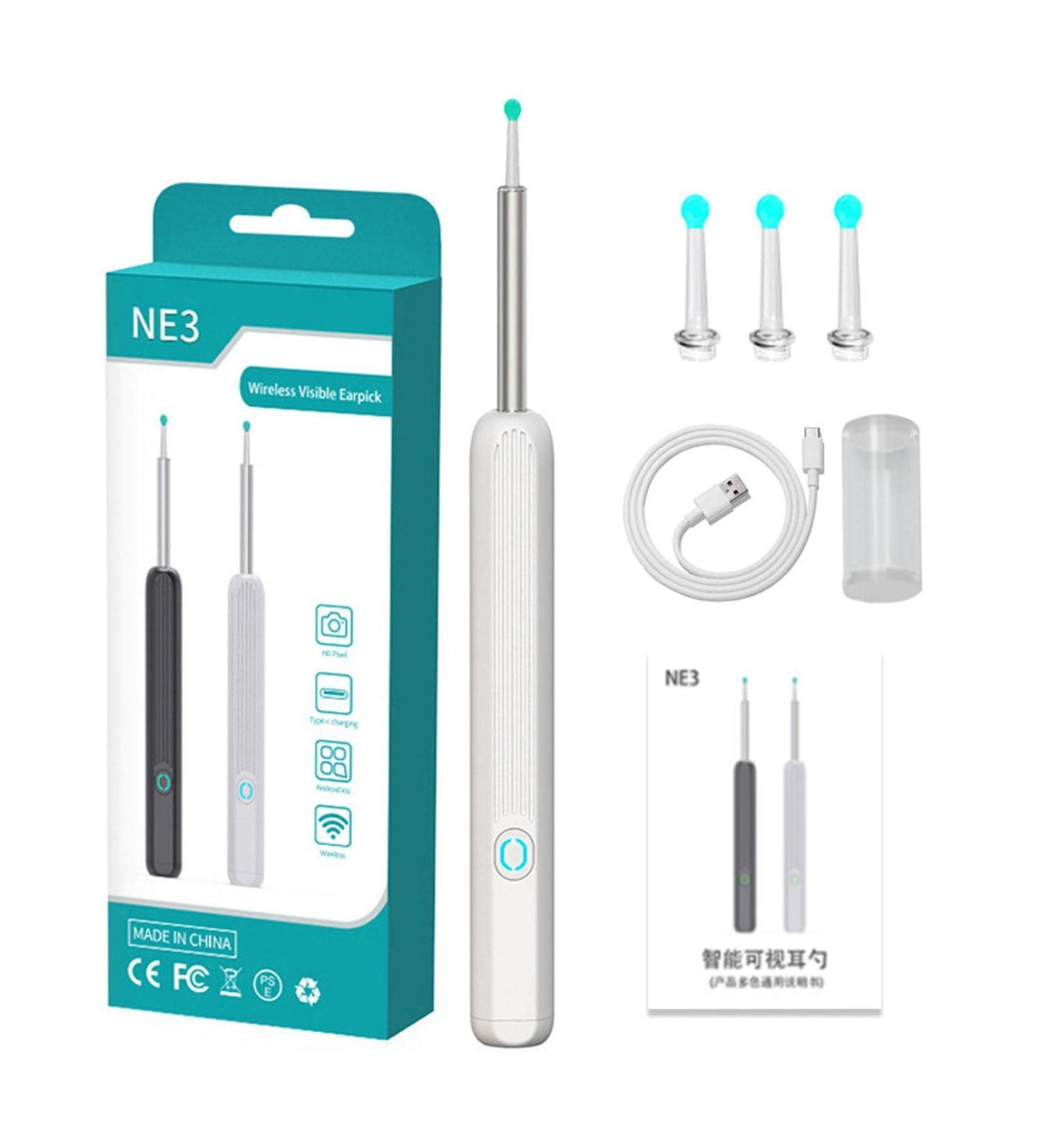 WAITLOVER HD Smart Visual Ear Cleaner - Wax Removal Tool with Mini Camera Otoscope for Ear Cleaning and Earpick Stick Picking - Buy Online on SooperMarket.com