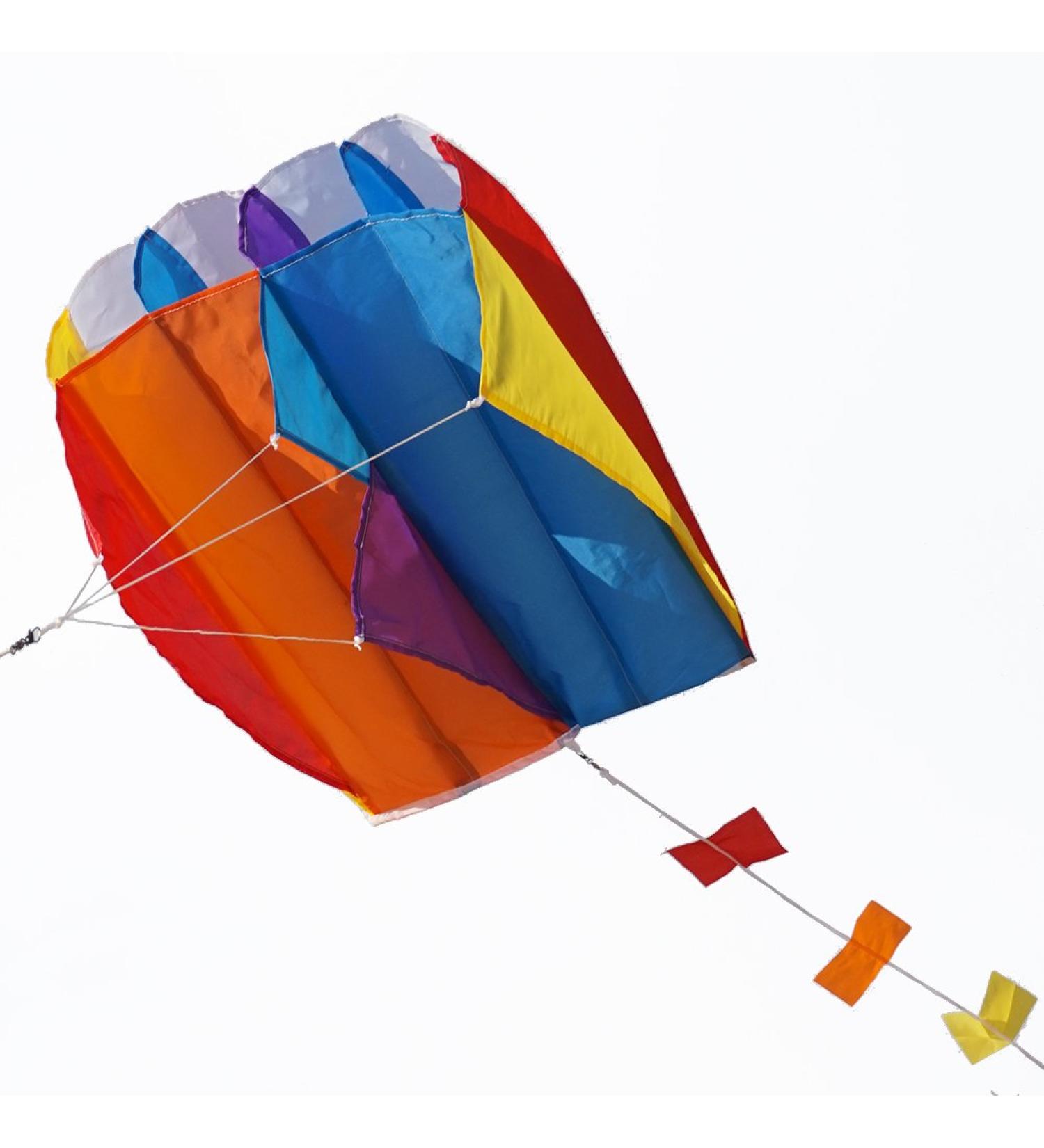 Besra Colorful Parafoil Kite with Long Tail - Easy to Fly Outdoor Fun for Kids & Adults | 20 inch - Buy Online on SooperMarket.com