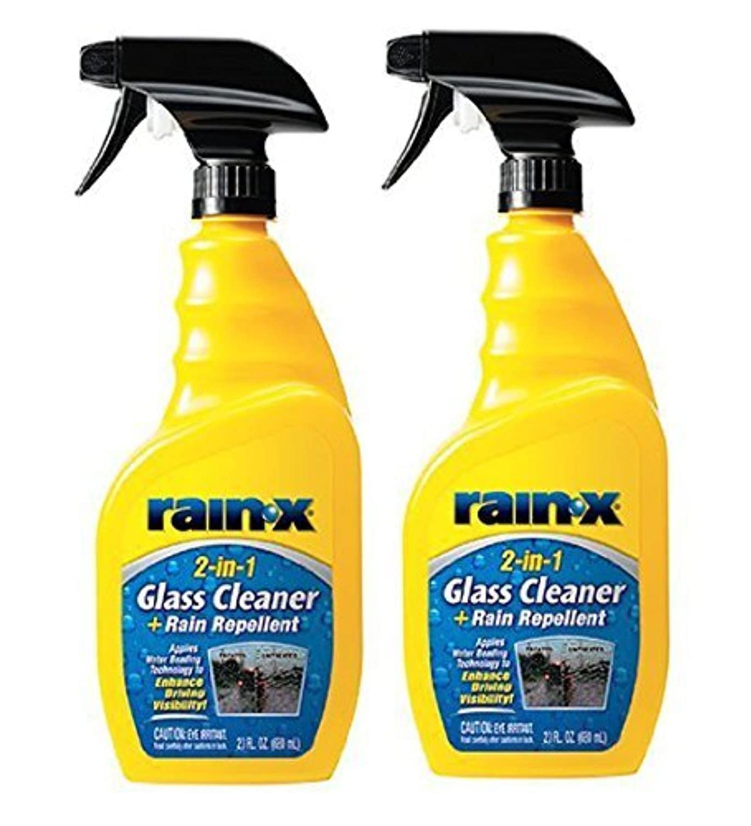 Rain-X 5071268 2-in-1 Glass Cleaner and Rain Repellant - 23 oz, 2- Pack