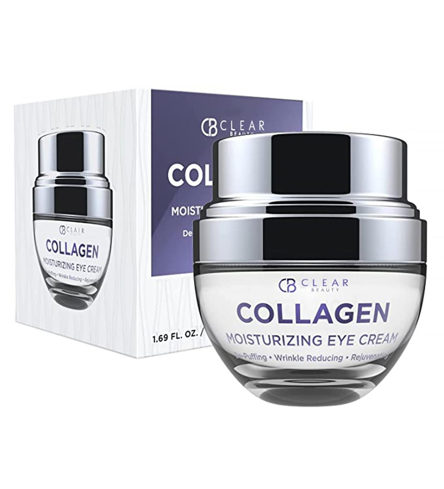 Clear Beauty Collagen Eye Cream - Dark Circles & Puffiness Treatment | Moisturizing & Anti-Aging Formula | Cruelty-Free Korean Skincare - 1.69 OZ - Buy Online on SooperMarket.com