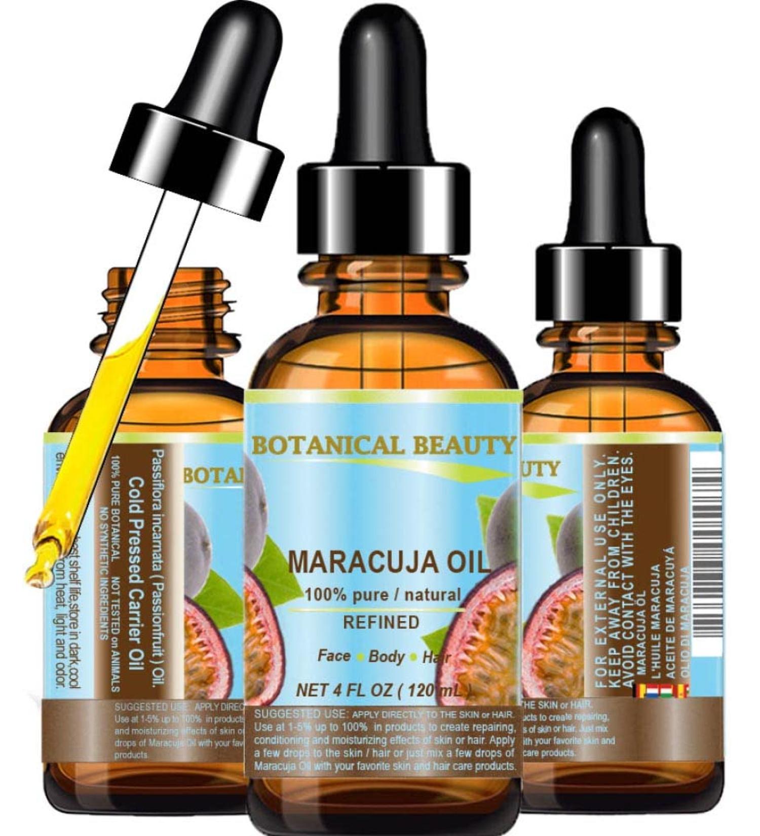 Buy 100% Pure Maracuja Oil - Natural Cold Pressed for Face Skin Hair & Nails | Botanical Beauty 4 Fl. oz. Rich in Vitamin C - Buy Online on SooperMarket.com
