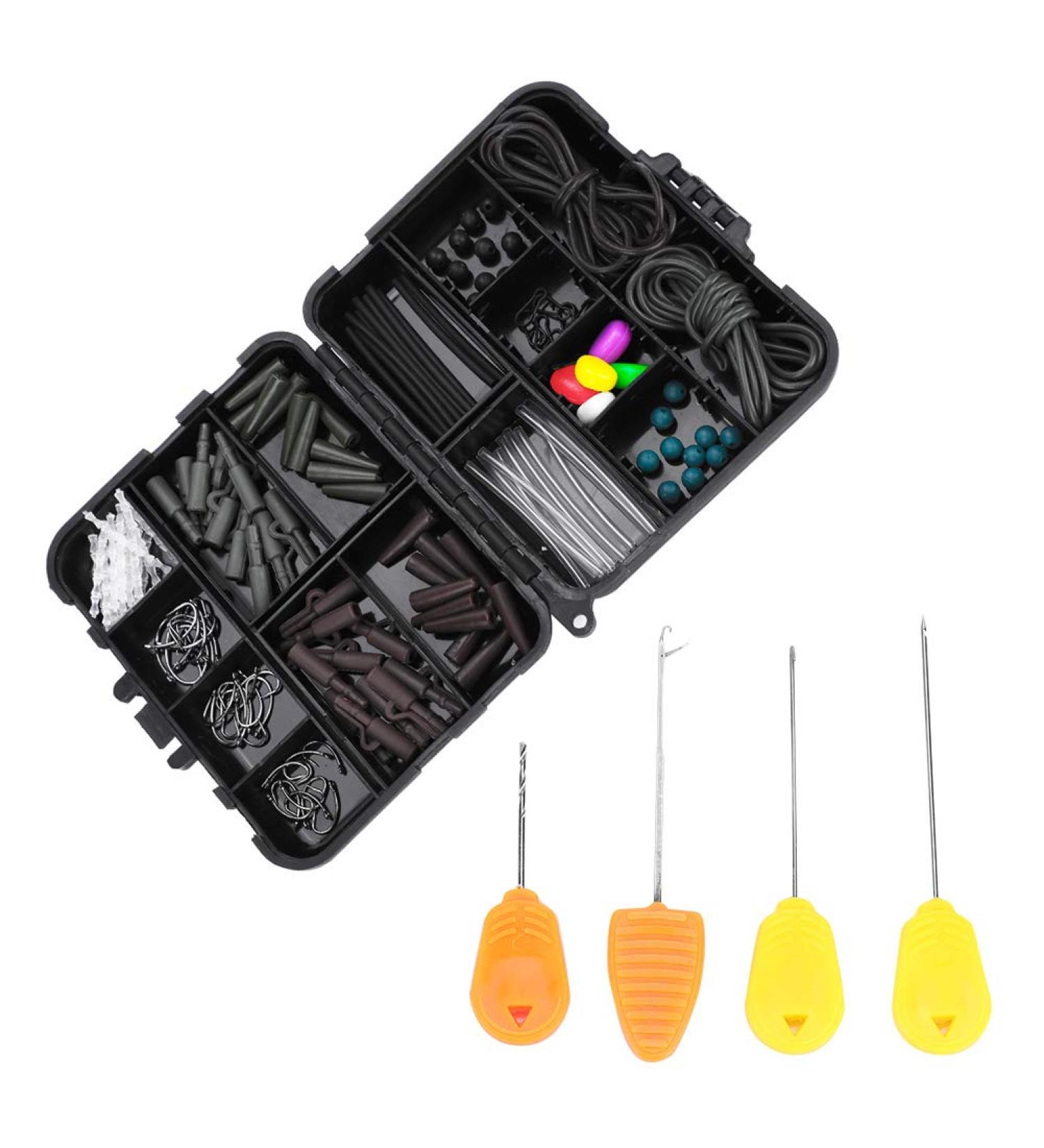 VGEBY Carp Fishing Tackle Set with Weights, Clips, Baiting Needles, Hooks - Rig Kit for Baiting with Needle Included - Buy Online on SooperMarket.com
