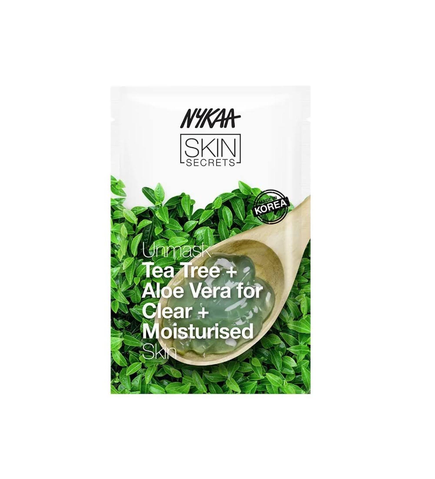 Nykaa Naturals Skin Secrets Bubble Sheet Mask - Tea Tree & Aloe Vera | Acne Prevention Soothing & Impurity Removal | 0.67oz International Shipping Available - Buy Online on SooperMarket.com