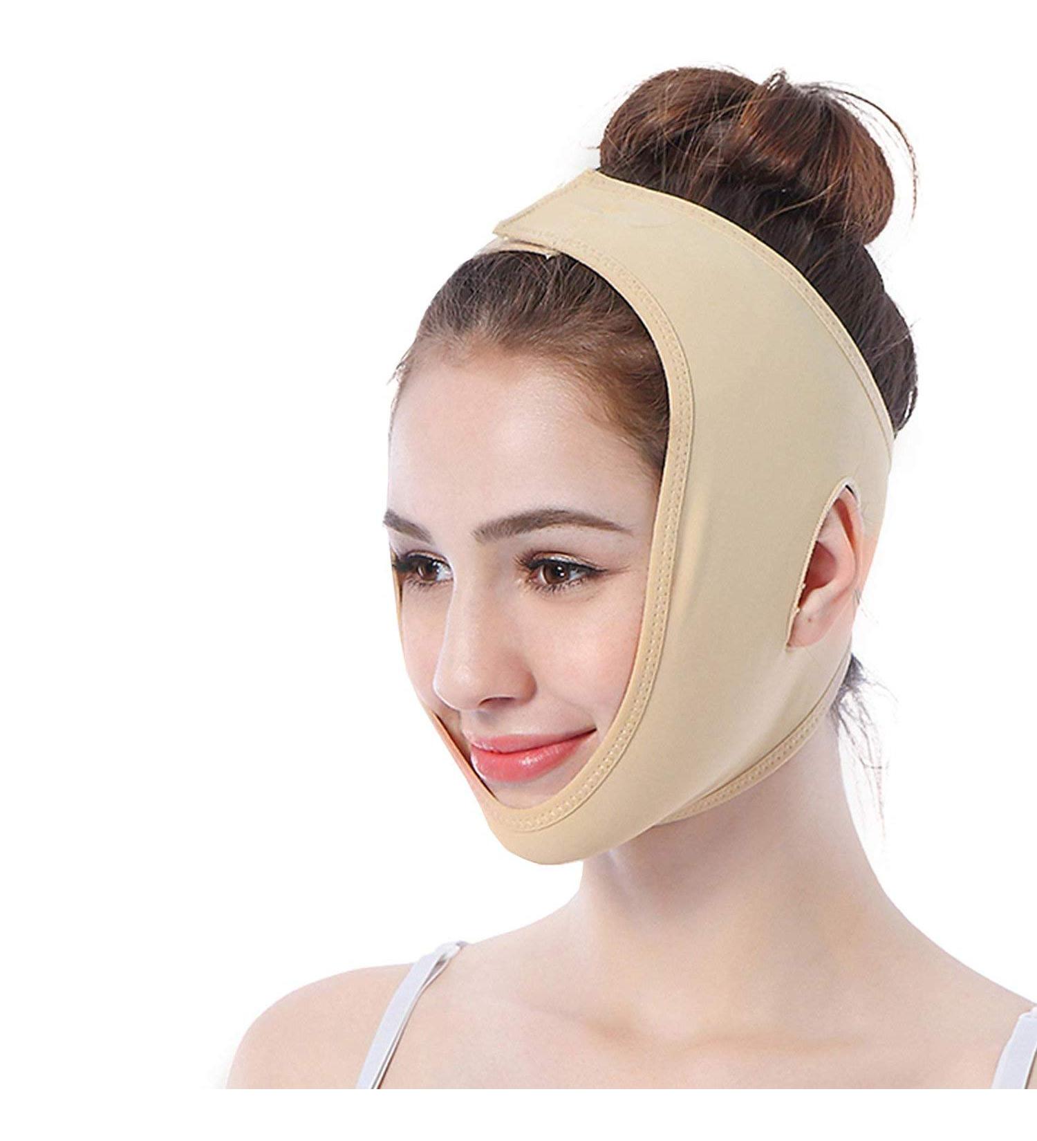 Facial Lifting Slimming Belt V Shape Lift Up Thin Mask for Double Chin Reduction - Daily Wear (Size L) - Buy Online on SooperMarket.com