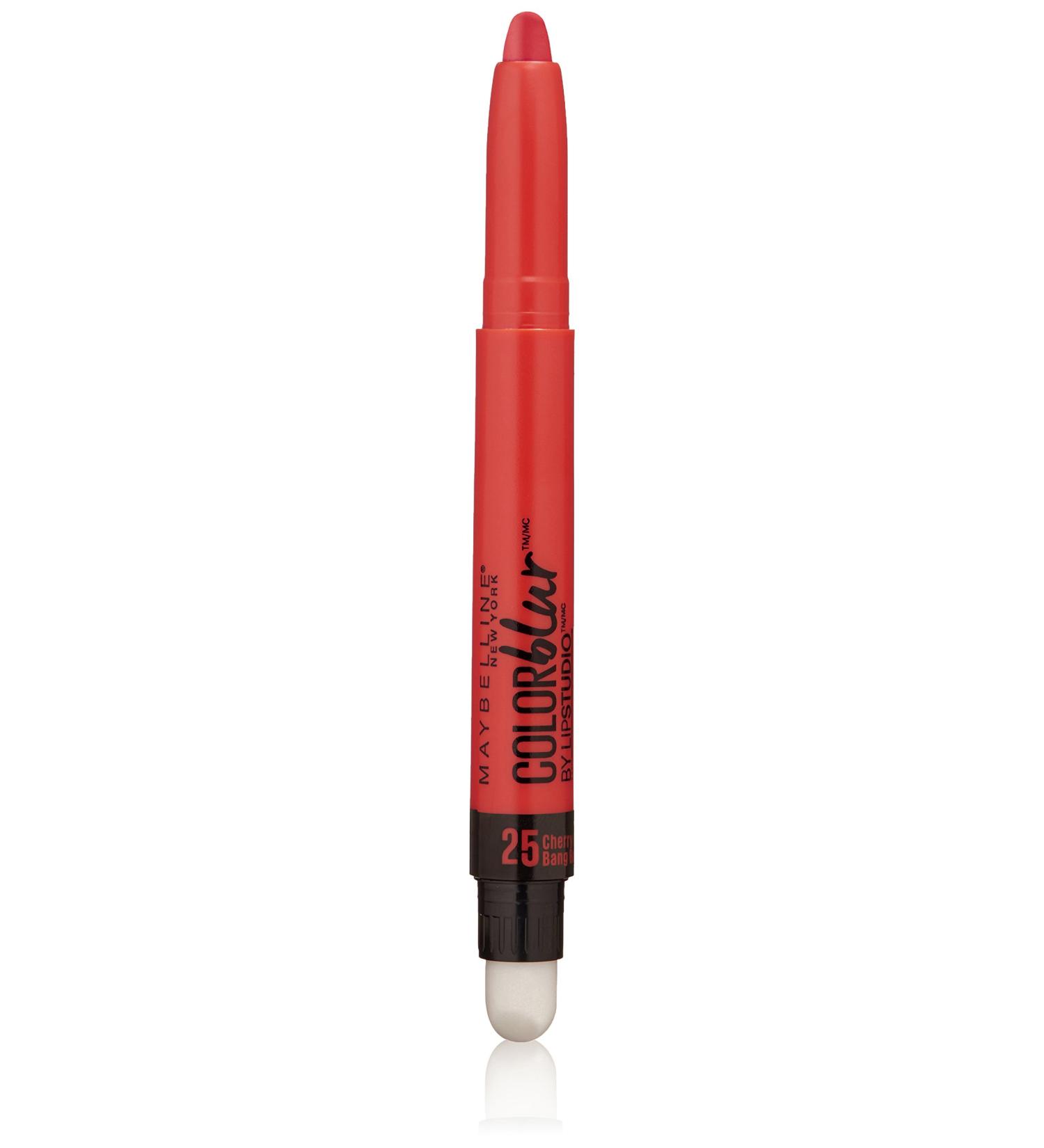Maybelline Lip Studio COLORblur Matte Lipstick Pencil & Smudger - Cherry Cherry Bang Bang, 0.04 oz - Buy Online on SooperMarket.com