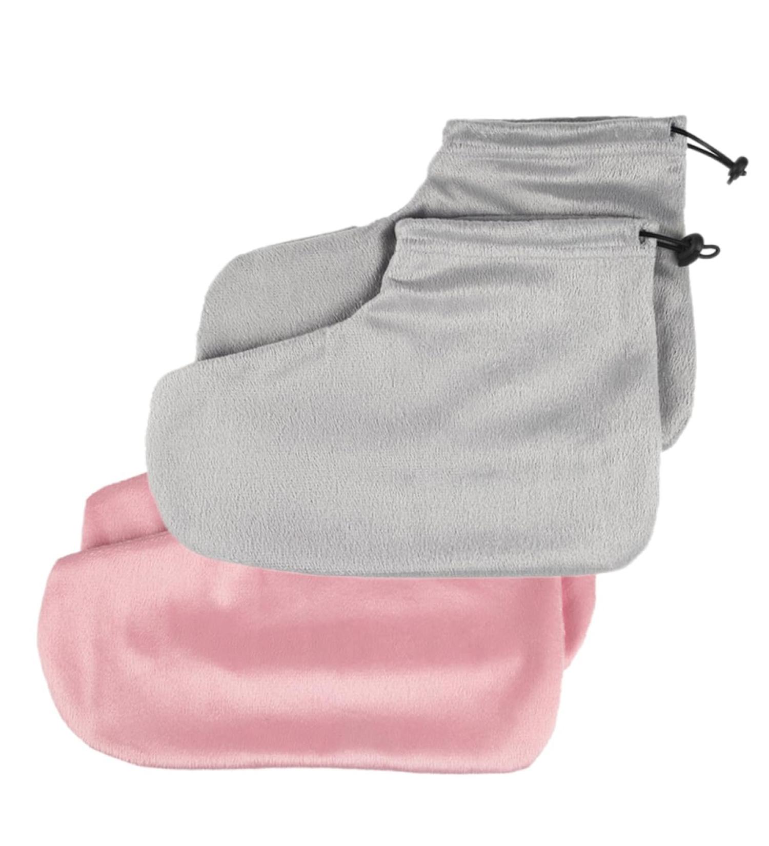 Amosfun 2 Pair Paraffin Wax Warmer Paraffin Wax Booties Paraffin Bath Liners Wax Foot Covers Moisturizing Booties Hot Spa Wax Foot Moisturizing Socks Cotton Foot Strap Foot Bag Heel Work 28x20cm Pink - Buy Online on SooperMarket.com