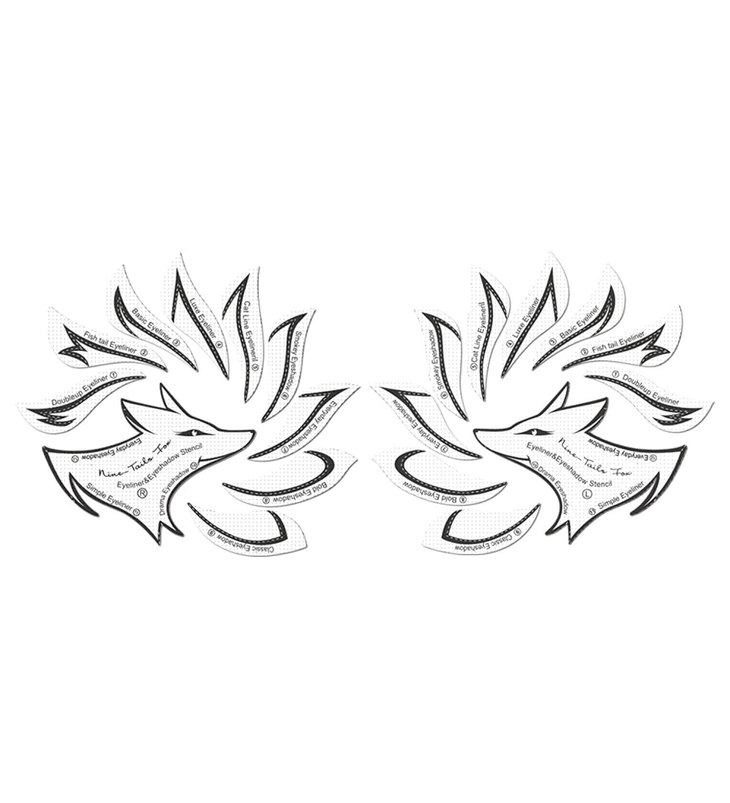 Premium 12 Style Eye Make-Up Template Stickers | Professional Eyeshadow & Eyeliner Tools | International Shipping Available - Buy Online on SooperMarket.com