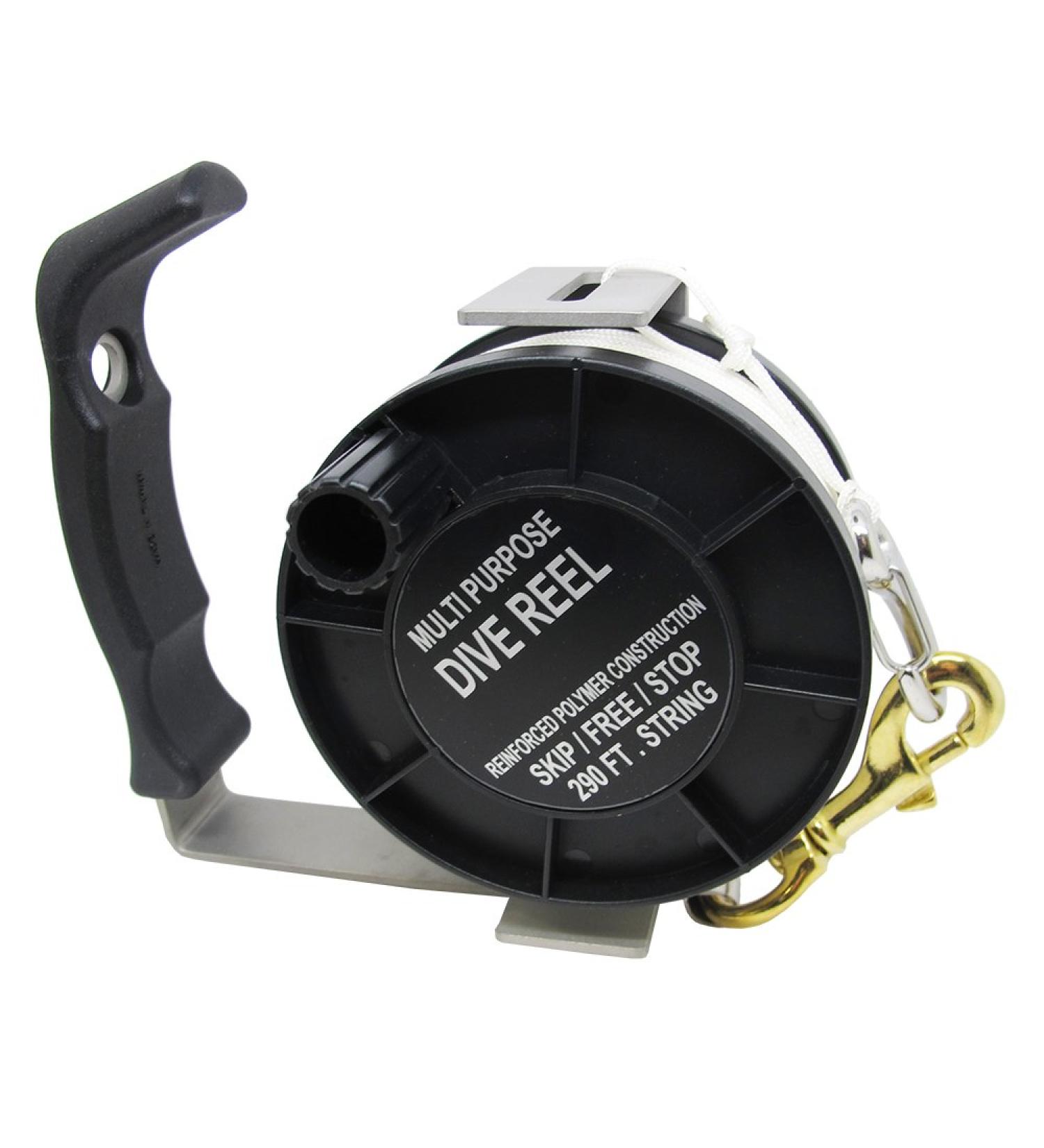 Scuba Choice Diving Stainless Steel Heavy Duty Multi-Purpose Dive Reel 290ft Black