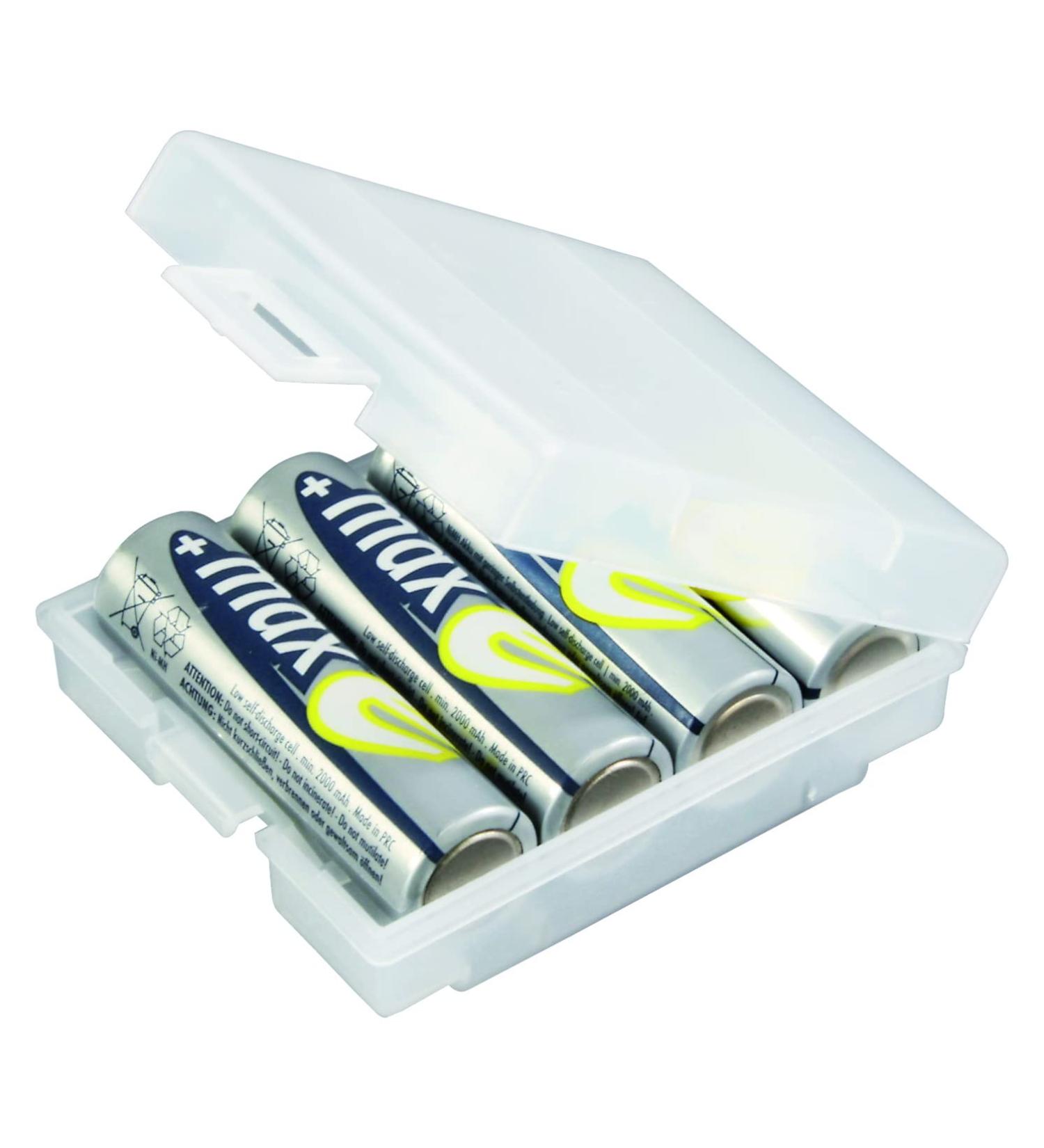 Ansmann Battery Box for 4 AA/AAA - Secure Storage & Organizer | Buy Internationally - Buy Online on SooperMarket.com