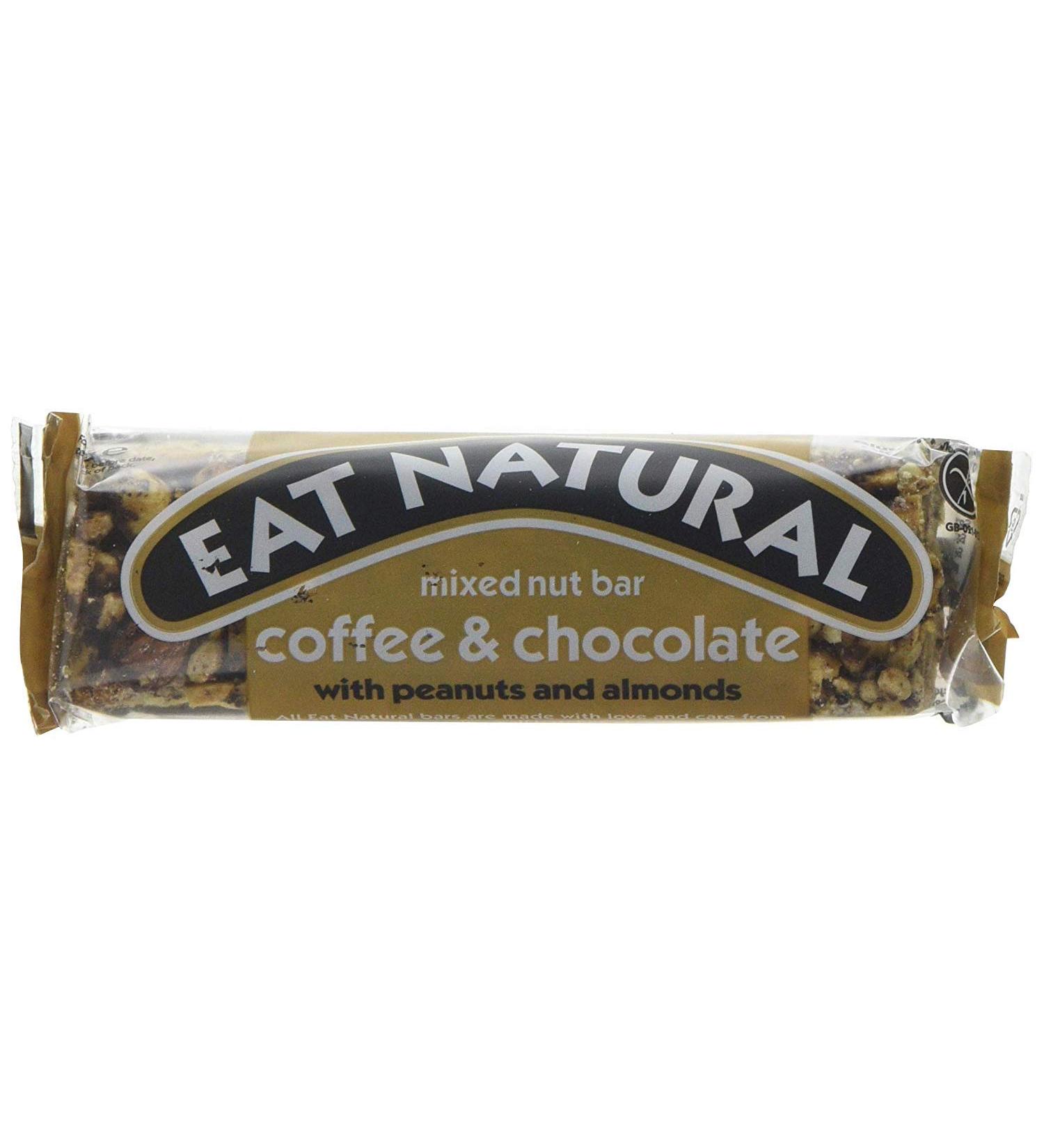 Eat Natural | Coffee & Chocolate with Peanuts & Almonds | 12 x 45g - Buy Online on SooperMarket.com