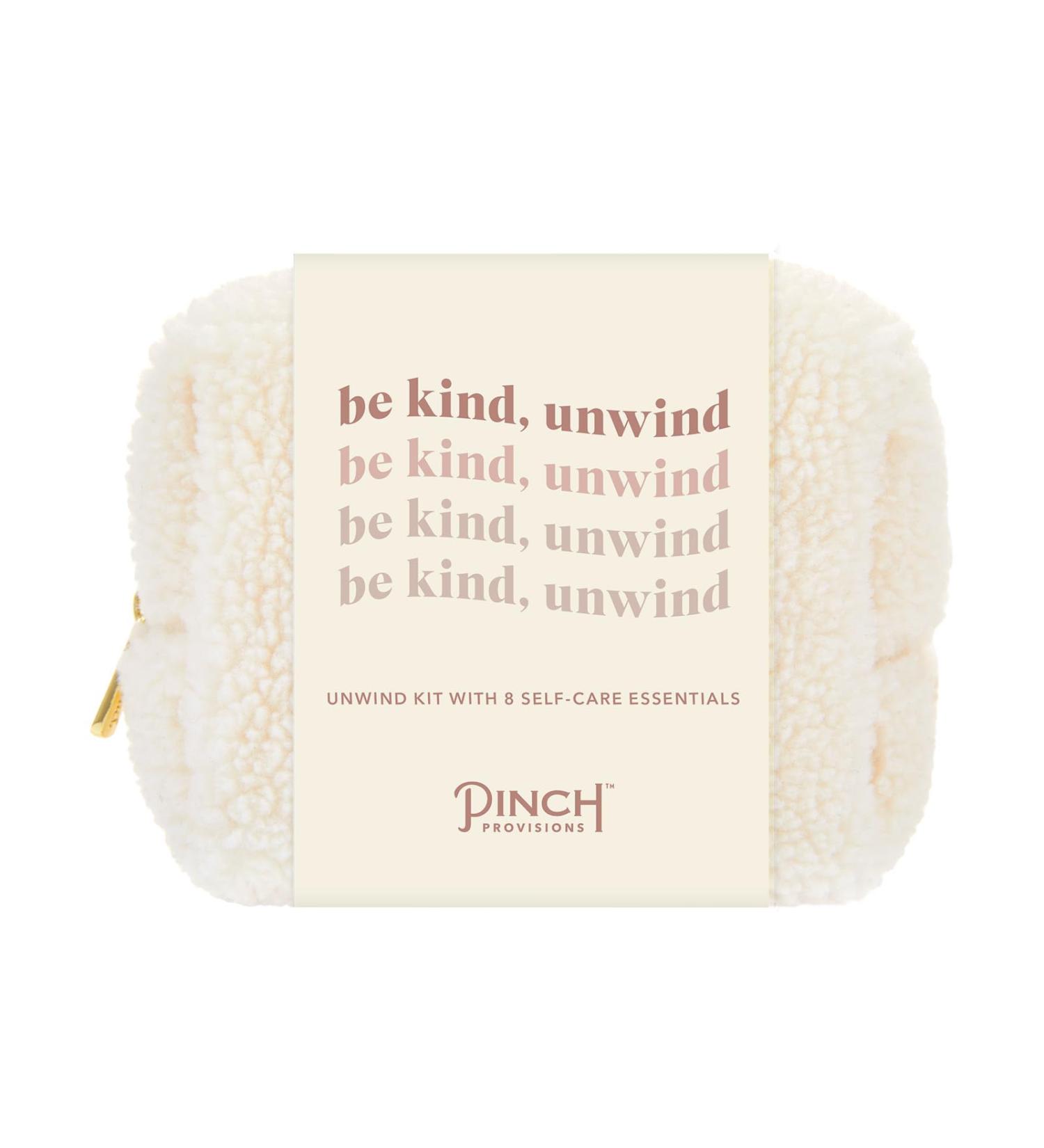 Pinch Provisions Be Kind UnWind Kit | 8 Luxury Self Care & Spa Essentials - Perfect Gift for Birthdays Bachelorette Christmas & More - Buy Online on SooperMarket.com