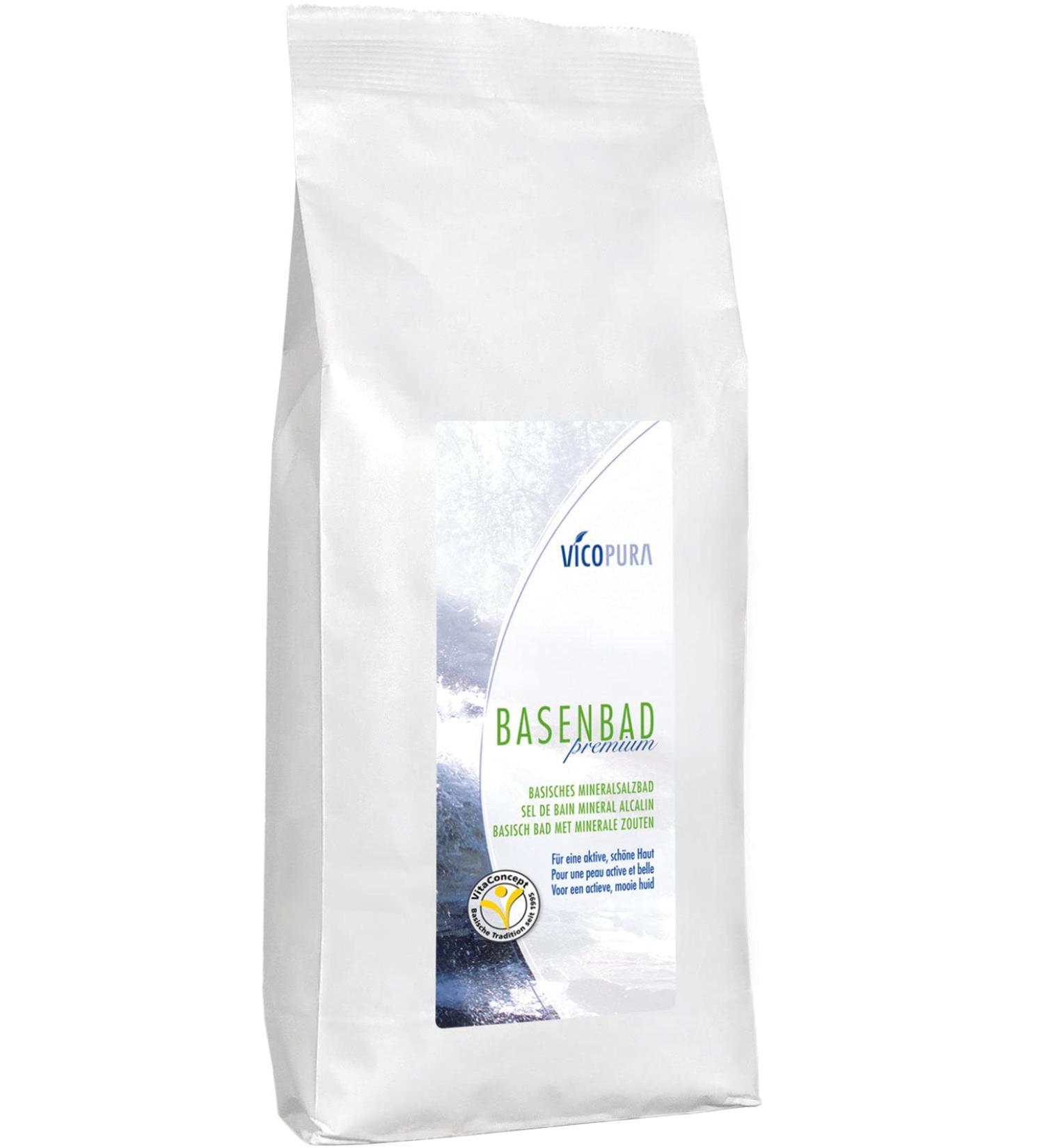 VICOPURA Base Bath Premium Alkaline Bath Salt - 2400g Refill for Cellulite Fasting Sports Recovery & Skin Deacidification - Buy Online on SooperMarket.com
