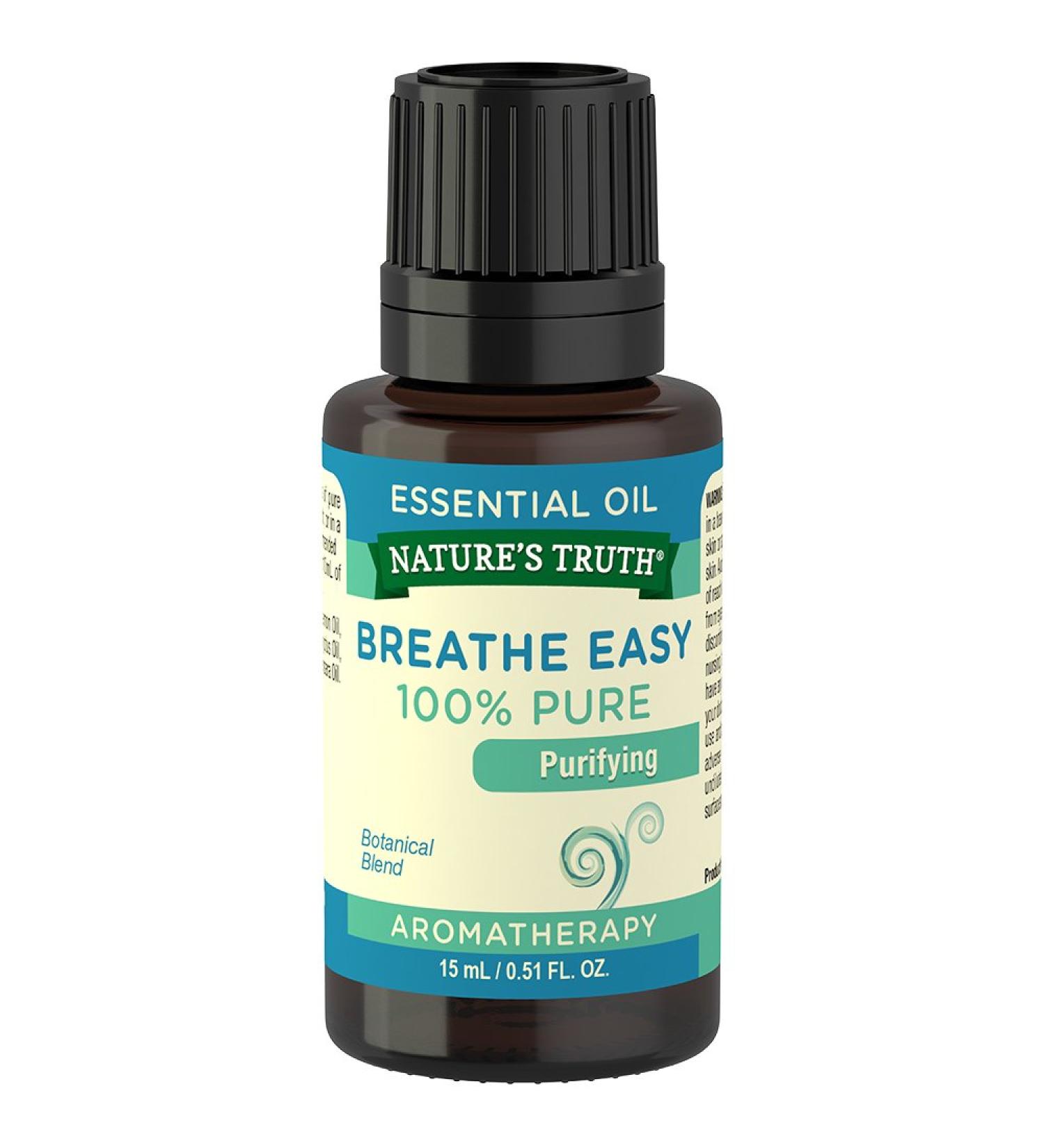 Nature's Truth Breathe Easy Essential Oil 0.51 Fl Oz - Clear (NT5541) - Buy Online on SooperMarket.com