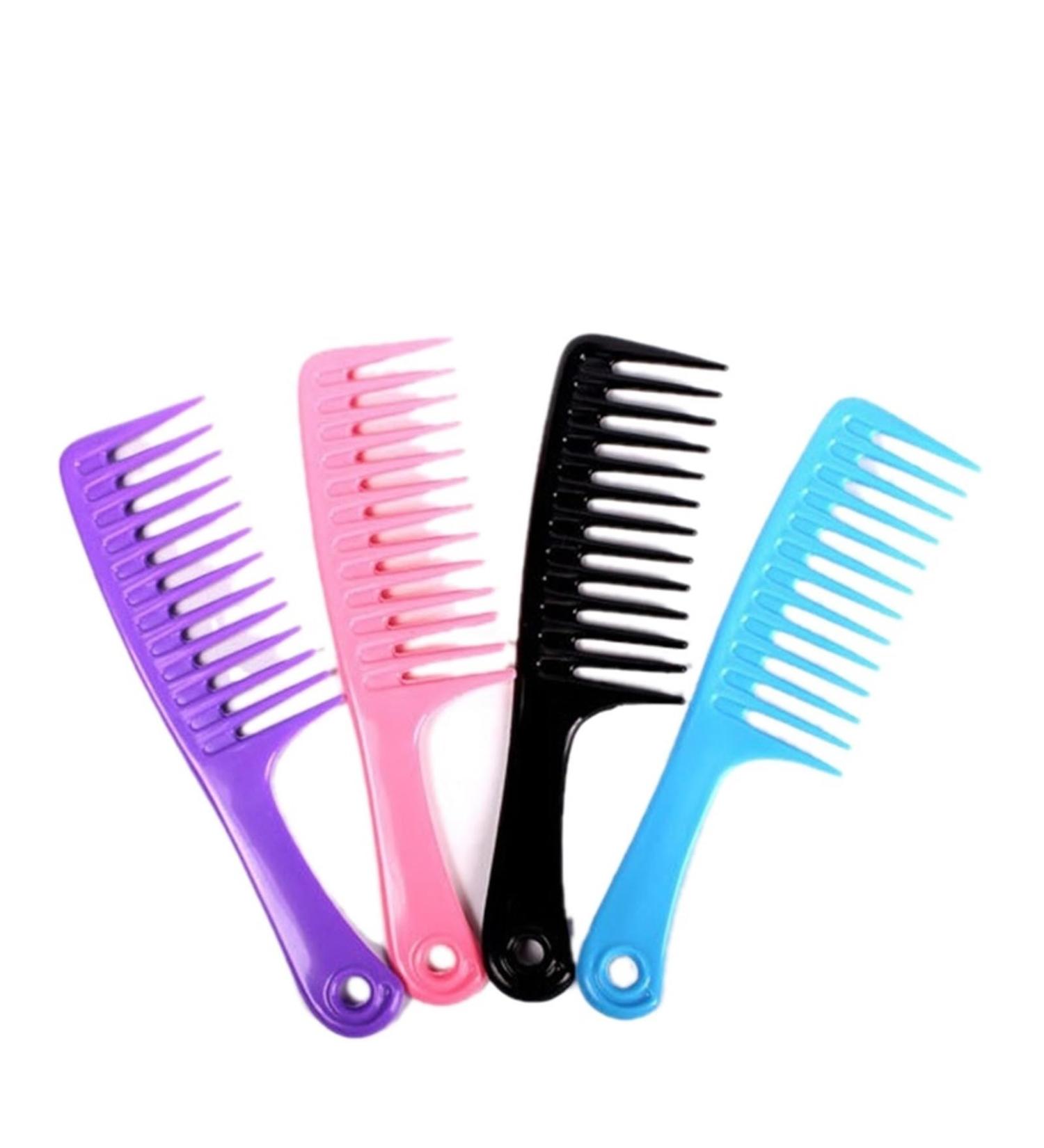 Wide Tooth Combs Of Hook Handle Detangling Reduce Hair Loss Comb Pro Hairdress Salon Dyeing Styling Brush Tools (Color : Random 1pc Size : 1 size) 1 size Random 1pc - Buy Online on SooperMarket.com