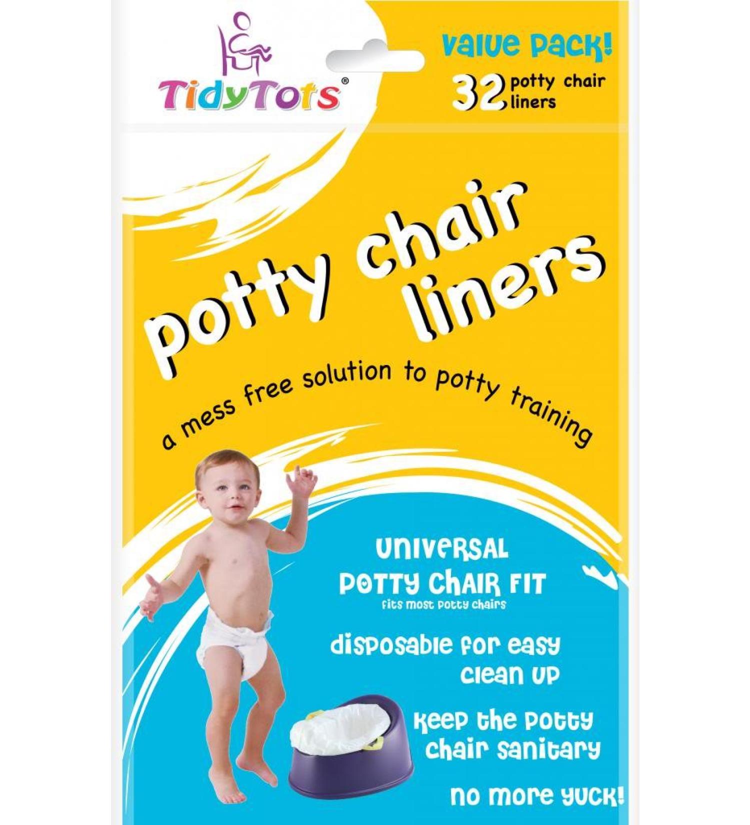 TidyTots Disposable Potty Chair Liners - Universal Fit - 32 Pack - Buy Online on SooperMarket.com