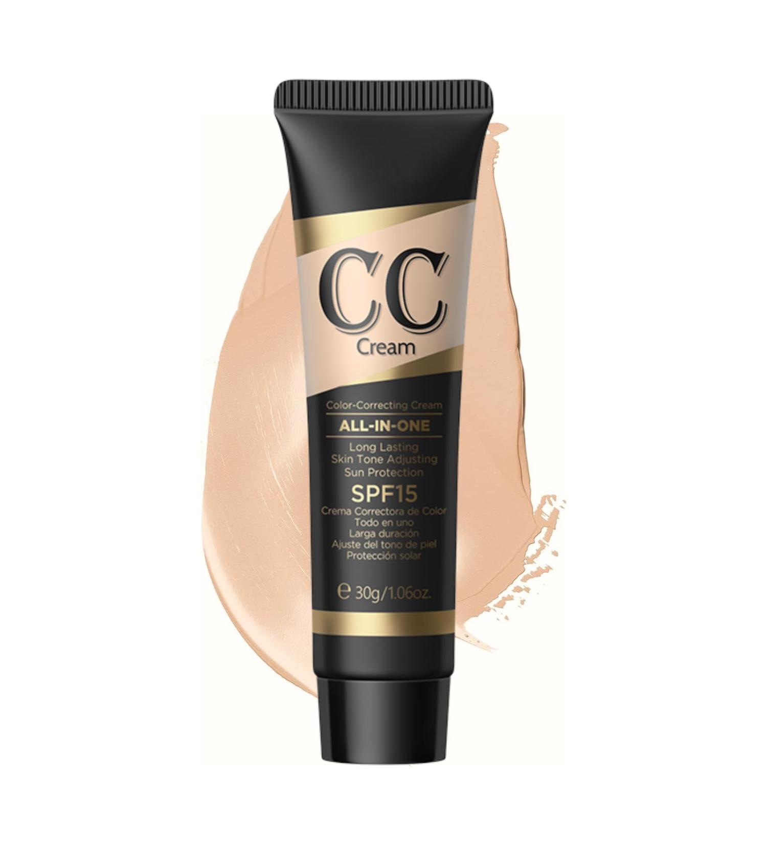 CC Cream Color Correction Cream with SPF 15+ All-In-One Full Coverage Foundation Concealer Full Coverage Anti-Redness Skin Tone Adjusting Sun Protection Natural Glowy Makeup Medium 30g 40.00 ml (Pack of 1) Medium - Buy Online on SooperMarket.com