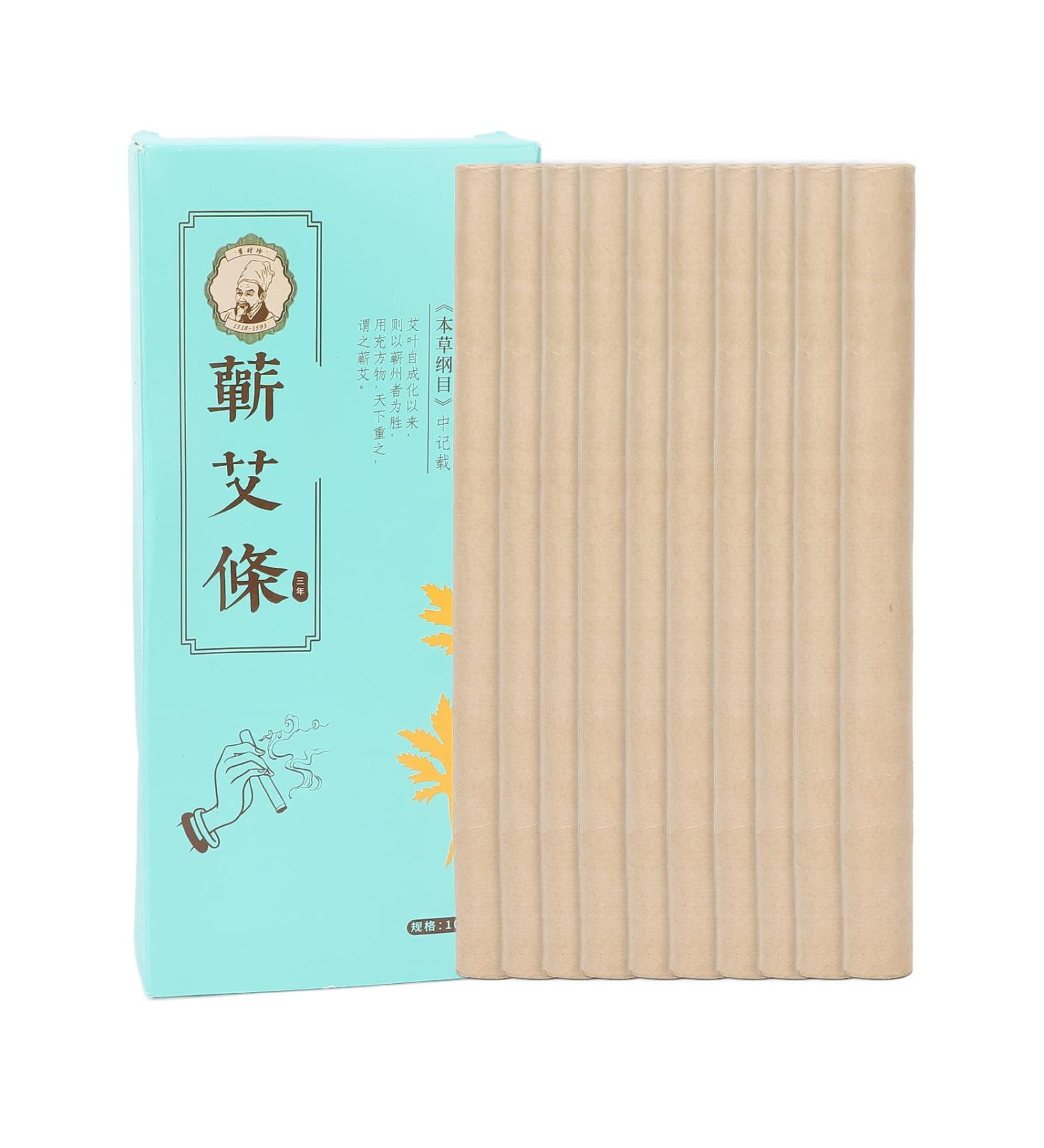 10pcs Natural Moxa Sticks - High Penetration Moxibustion Healing Therapy Set for Pain Relief | International Shipping Available - Buy Online on SooperMarket.com