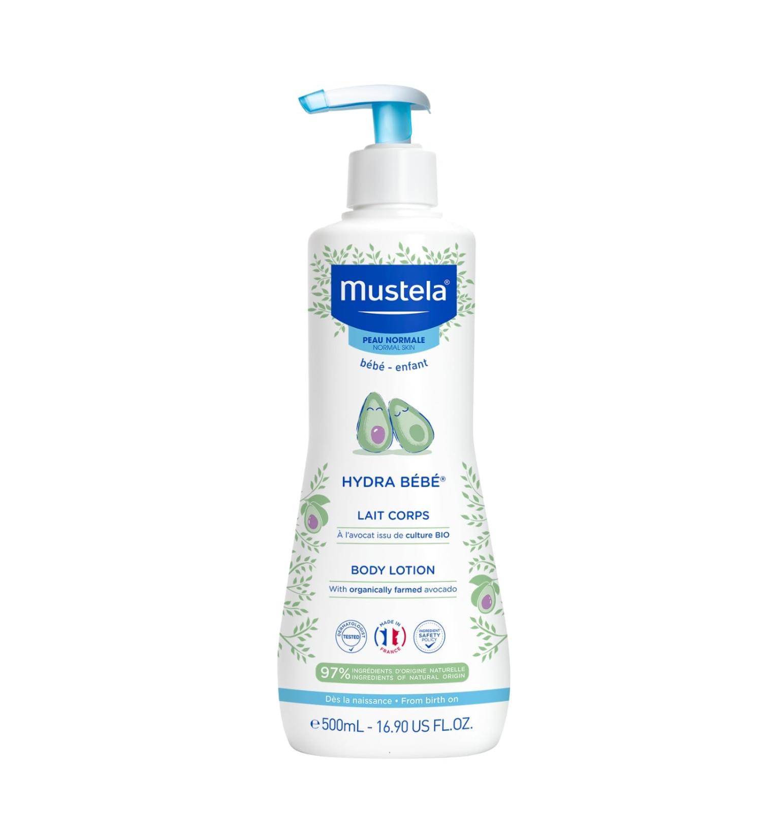 Mustela Hydra B b Body Milk for Sensitive Baby Skin - Almond | 500 ml | Gentle Hydration for Infants - Buy Online on SooperMarket.com
