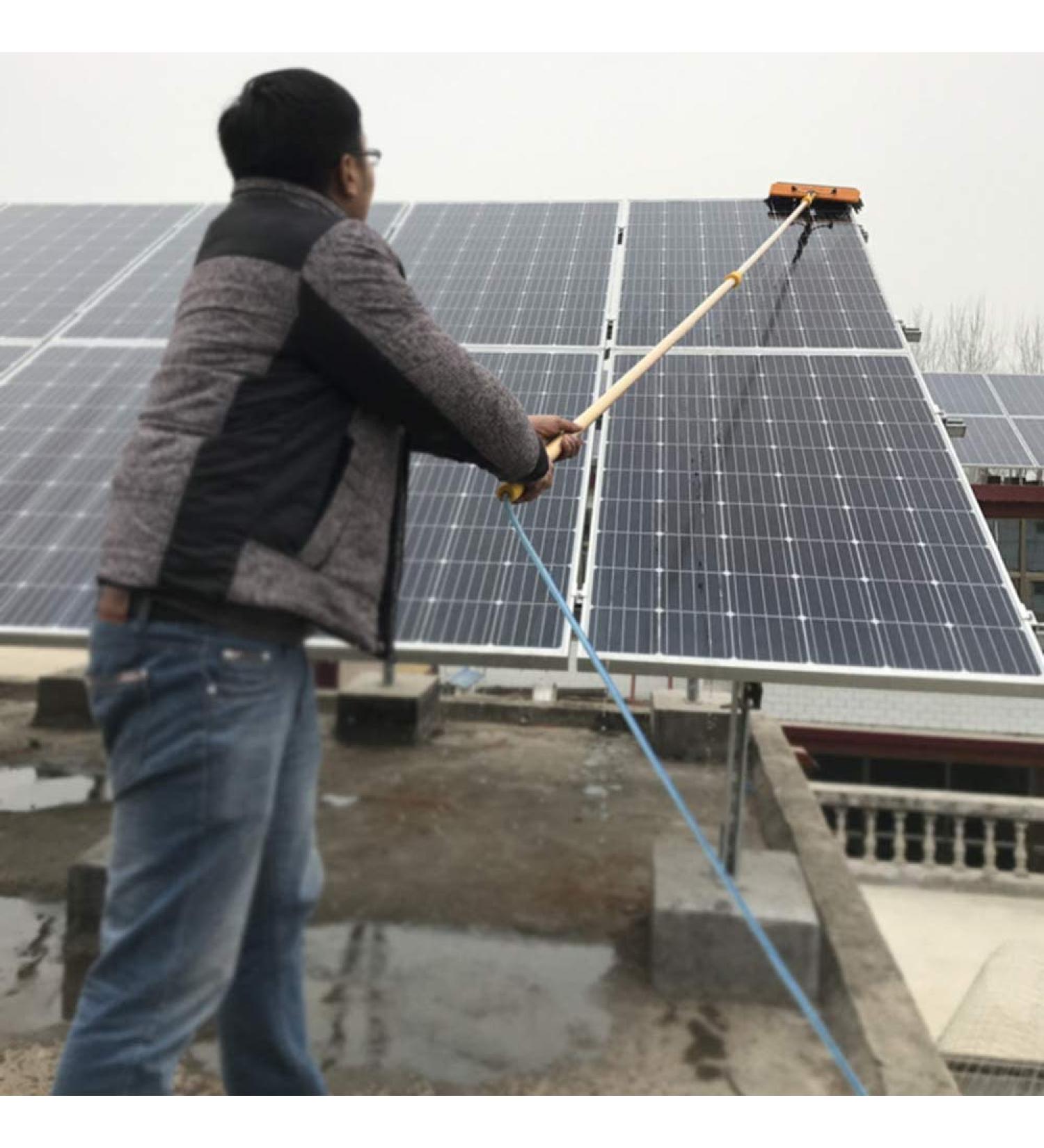 photovoltaic cleaner window cleaning pole 4M-12M Water Fed Telescopic Brush Window Clean Extendable Cleaner Conservatory Roof Cleaning Tools Pole 55cm Brush Head 4M/13FT - Buy Online on SooperMarket.com