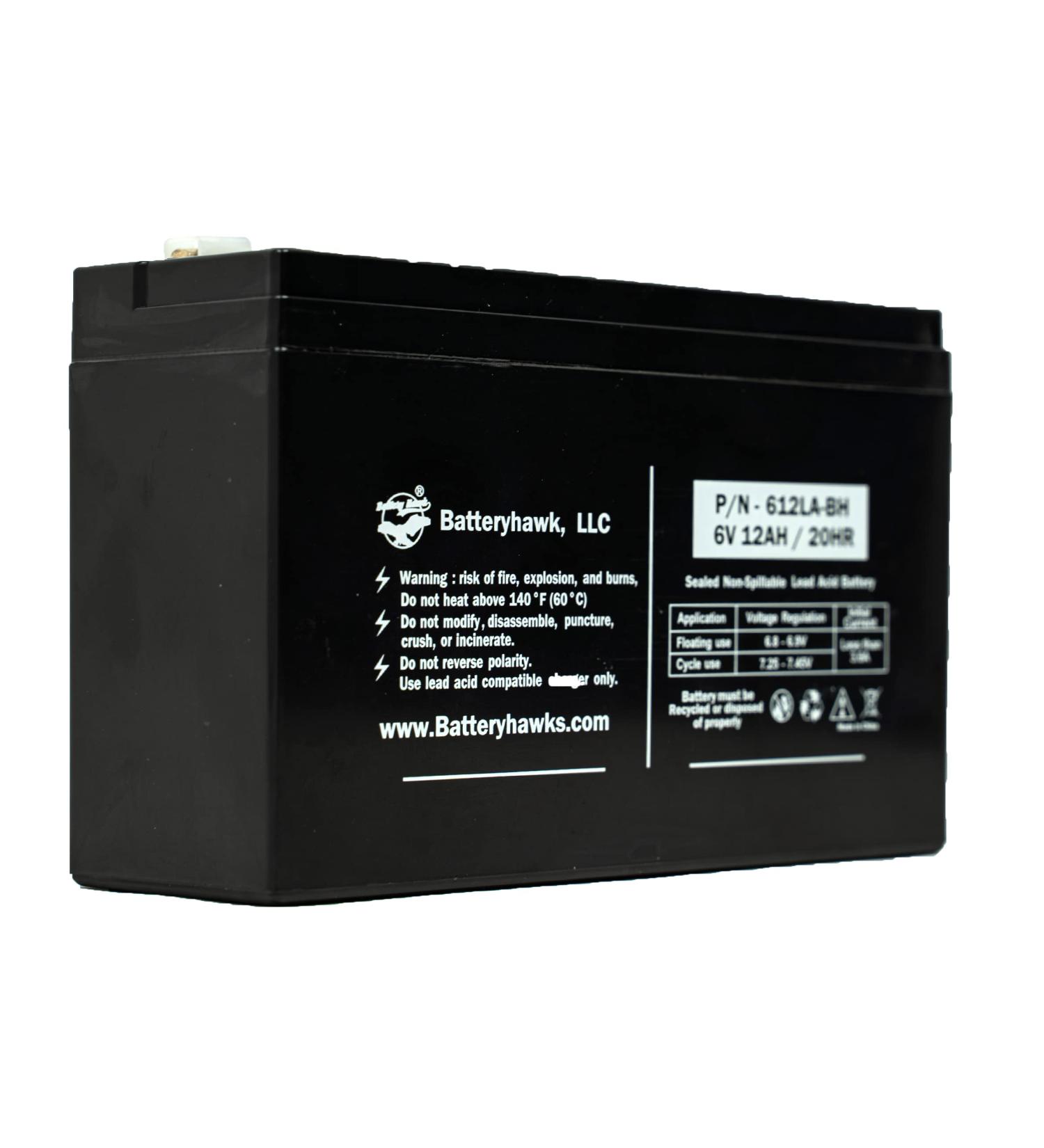 Buy 6V 12AH SLA Sealed Lead Acid Battery - F1 Terminal for Exit Sign Emergency Light Solar UPS | High-Quality Battery Online - Buy Online on SooperMarket.com