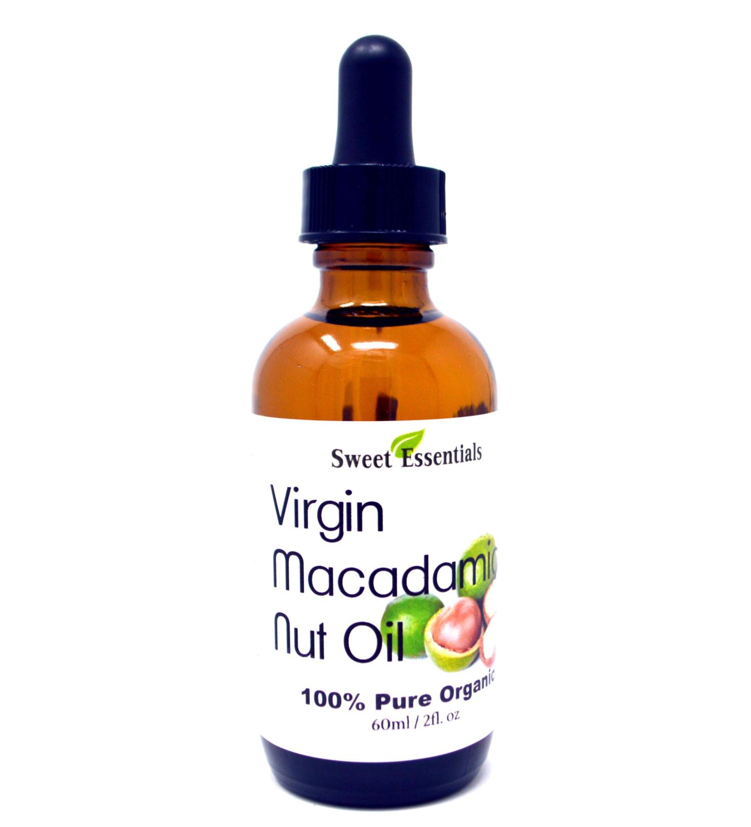 Organic Unrefined Macadamia Nut Oil 2oz - 100% Pure & Food Grade | Imported from Italy | Natural Relief for Dry Skin Eczema Psoriasis & Dermatitis - Buy Online on SooperMarket.com