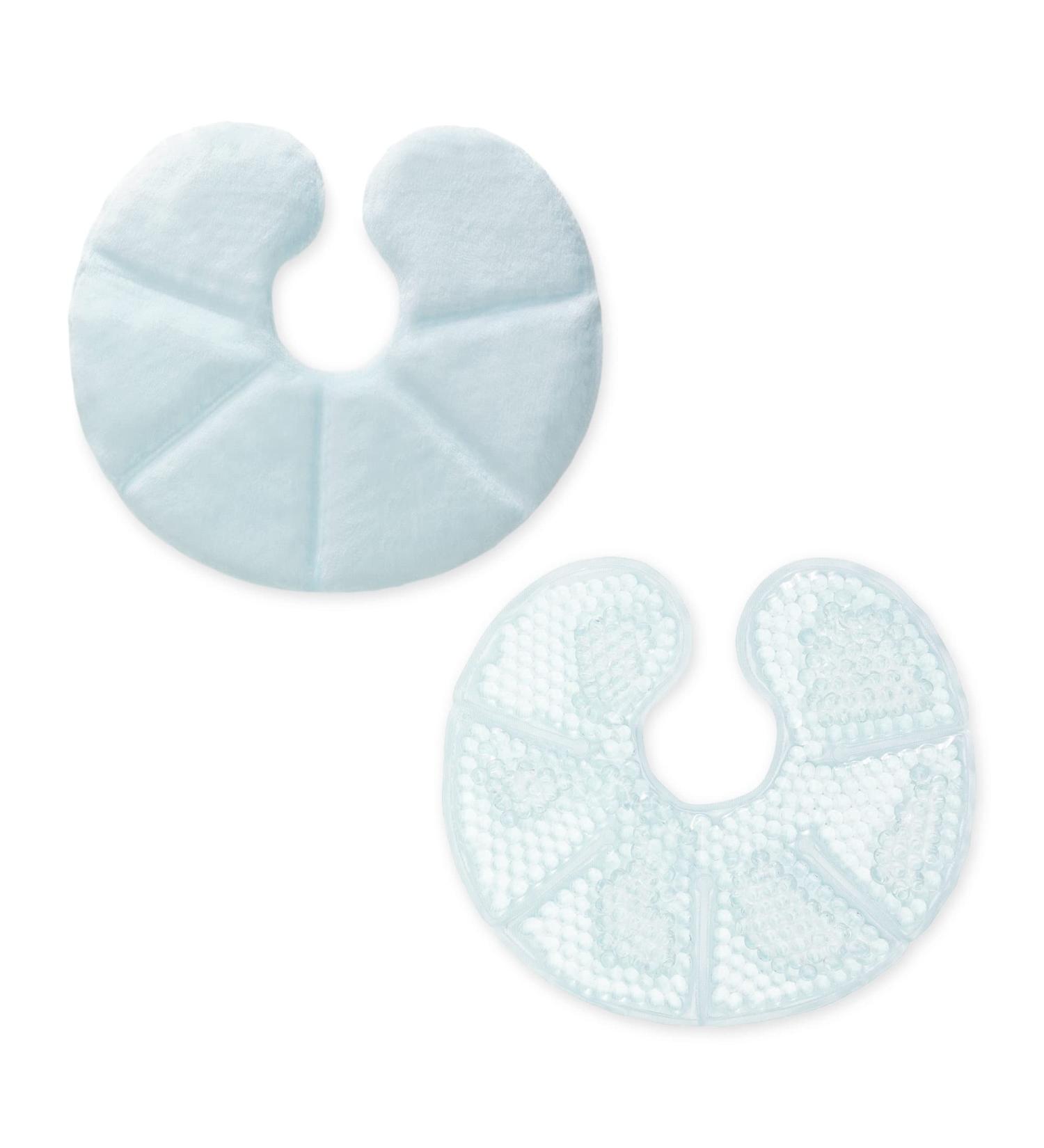 Navaris Thermo Pads Chest Pillow Set - 2 Gel Pearl Cooling & Heating Pillows for Breastfeeding - Reusable Warm Cold Compress - Blue - Buy Online on SooperMarket.com