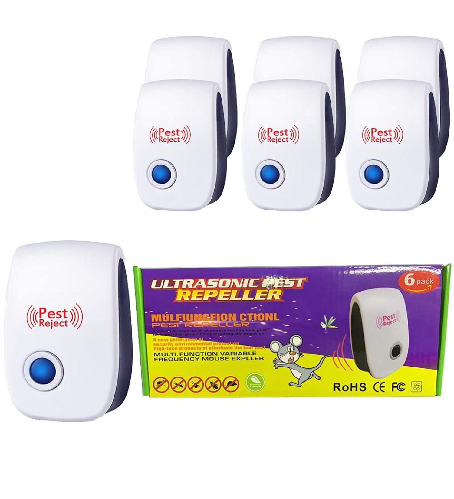 MAIKAILUN 6 Pack Ultrasonic Pest Repeller - Pest Control Plug-in for Mouse, Mice, Rodents, Bugs, and Mosquitoes in Indoor Warehouses - Buy Online on SooperMarket.com