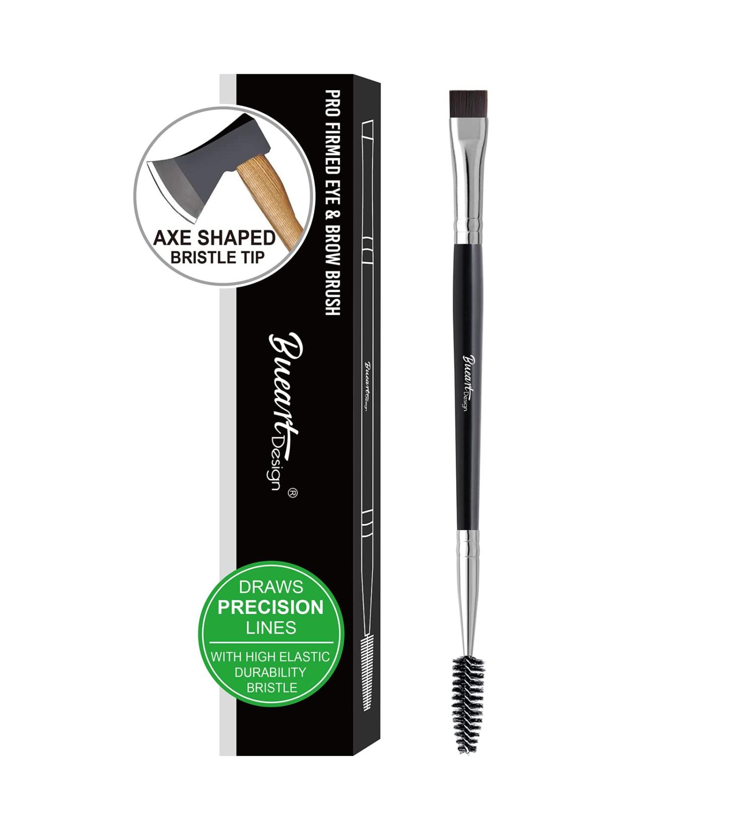 Bueart Design PRECISION Concealer brush for eyebrows Dual Ended Detail Flat Eyeliner definer Brow Brush with spoolies for eyebrow eyelash Spiral Brush Spoolie Mascara Brush - Buy Online on SooperMarket.com