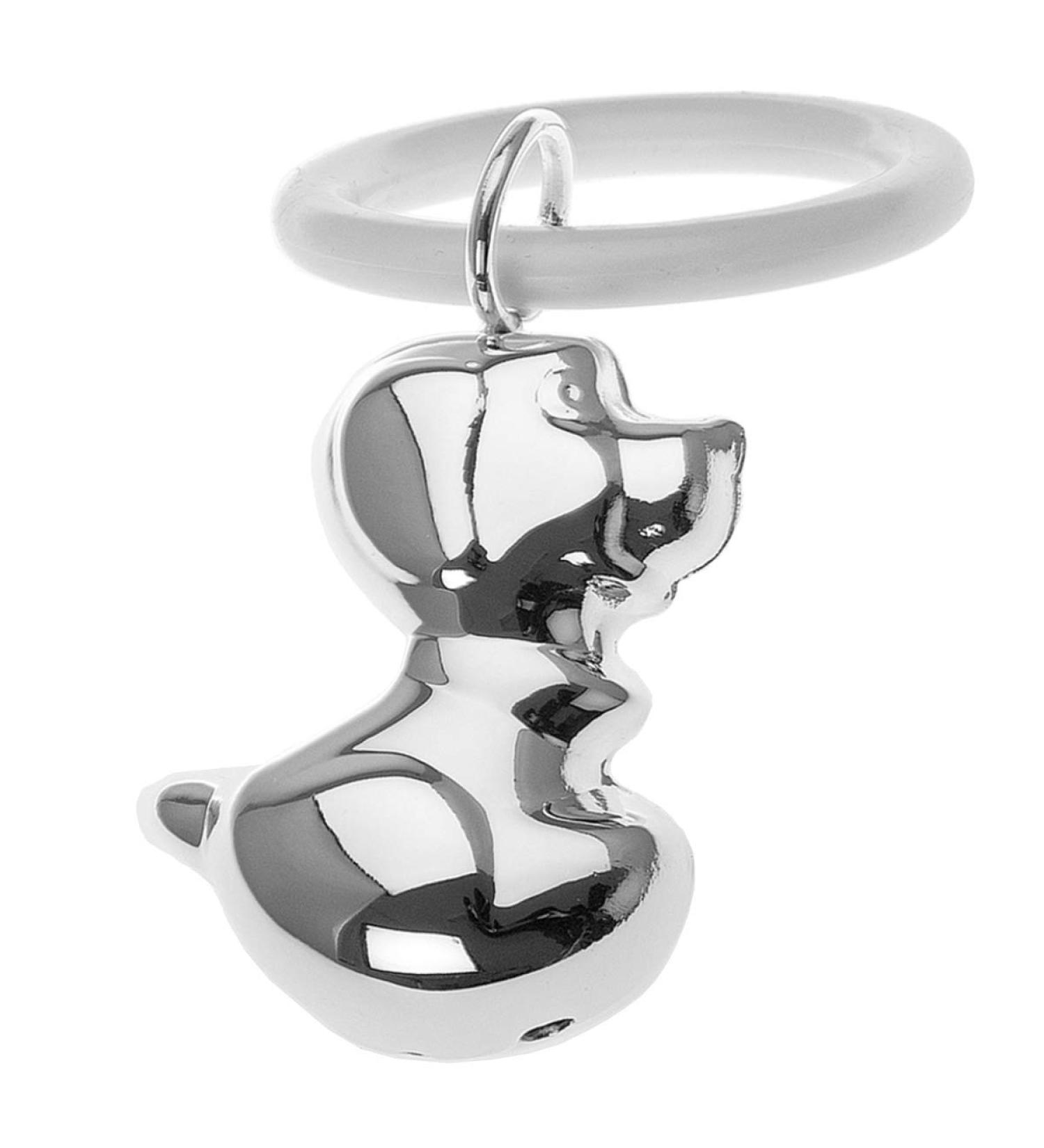 Premium Silver Jug Children's Rattles with Bite Ring - 7cm Noble Silver-Plated Gift Packaging - Buy Online on SooperMarket.com