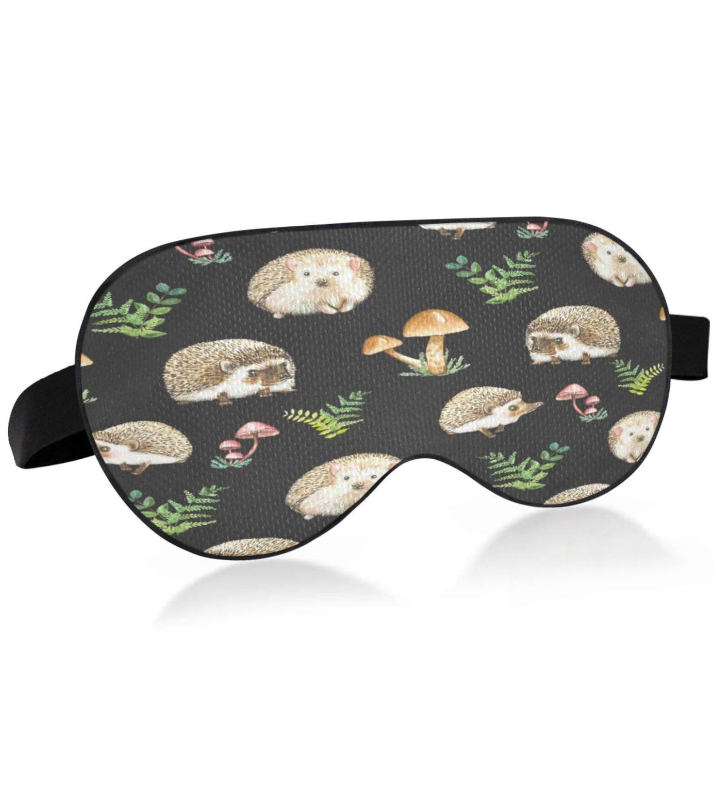 WELLDAY Cute Hedgehogs and Mushroom Sleep Mask - Soft Comfort Eye Shade Cover for Men and Women - Buy Online on SooperMarket.com