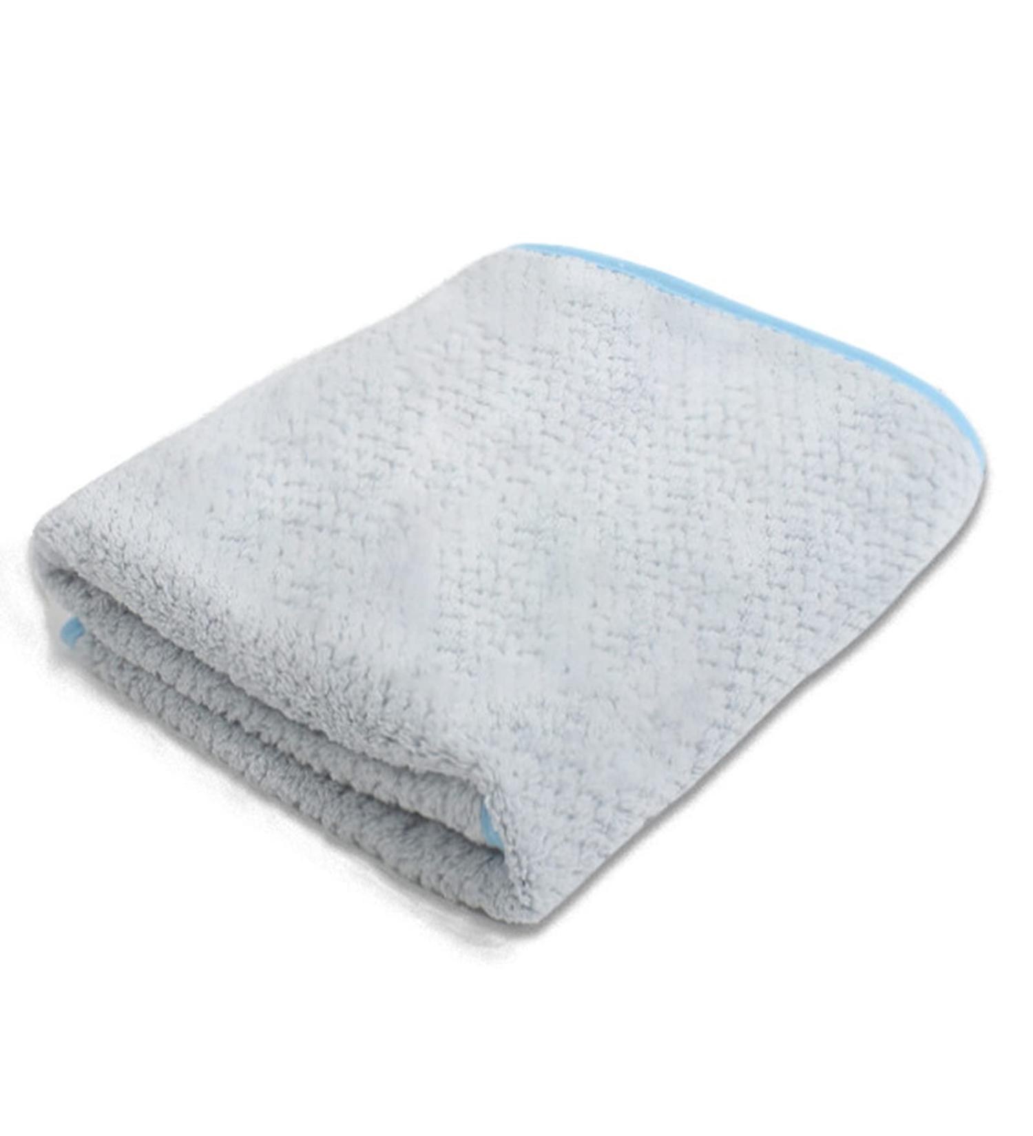Quick-Dry Microfiber Dog Towel | Valink Extra Absorbent Bath Towel for Small & Medium Dogs & Cats - Blue - Buy Online on SooperMarket.com