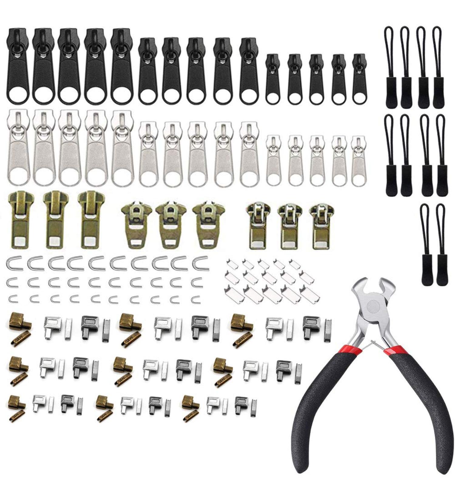 Zipper Repair Kit with Install Pliers Tool by DmHirmg - All-in-One Zipper Replacement Pack for Instant Fixes - Buy Online on SooperMarket.com