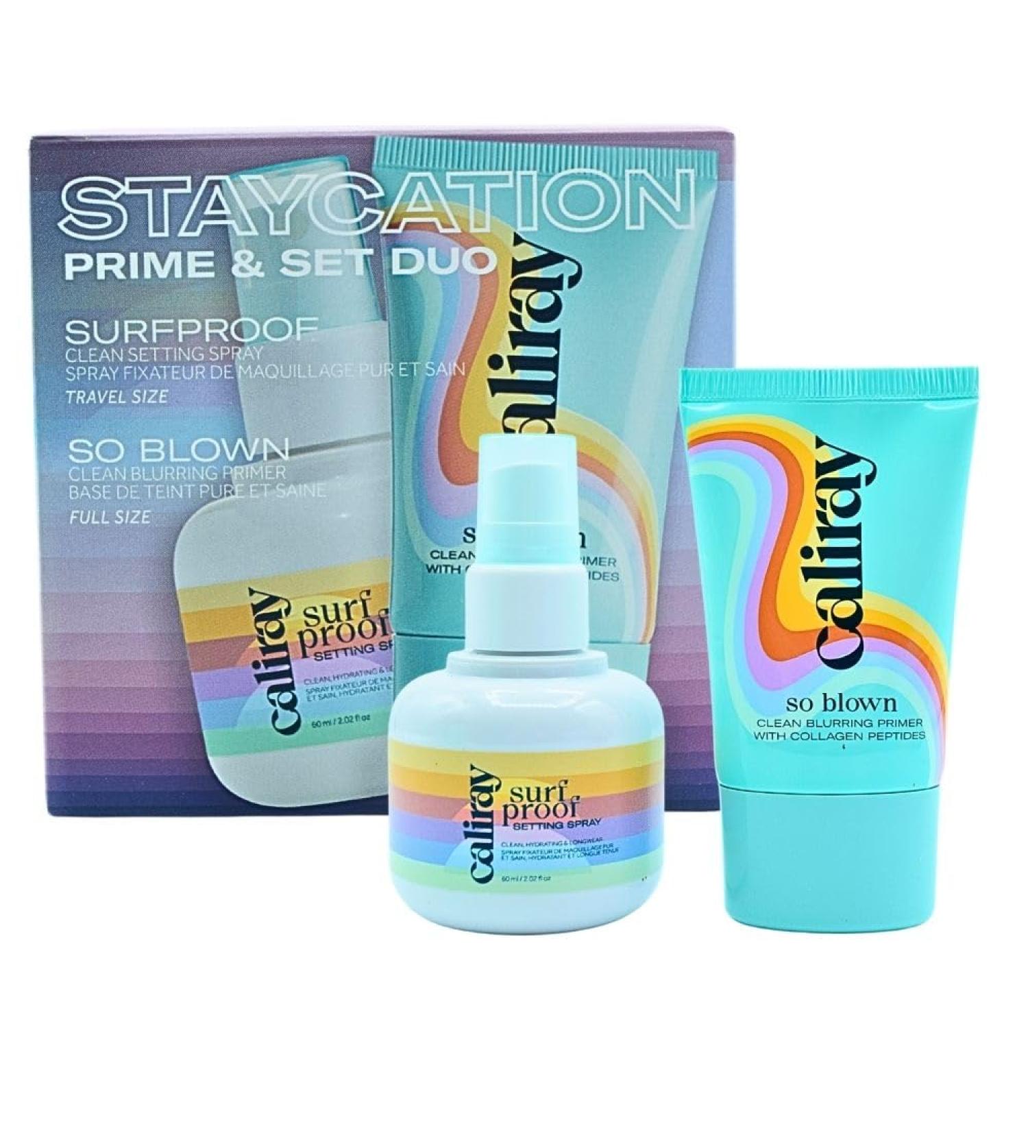 Caliray Staycation Primer & Setting Spray Set - Long-Lasting Makeup | Shop Internationally - Buy Online on SooperMarket.com