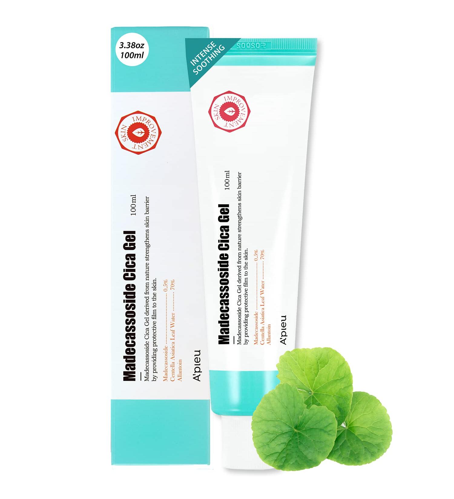 A'PIEU Madecassoside Cica Gel - Soothes Dryness, Redness & Blemishes - Centella Asiatica & Vitamin E - 3.38 fl oz - Buy Online on SooperMarket.com