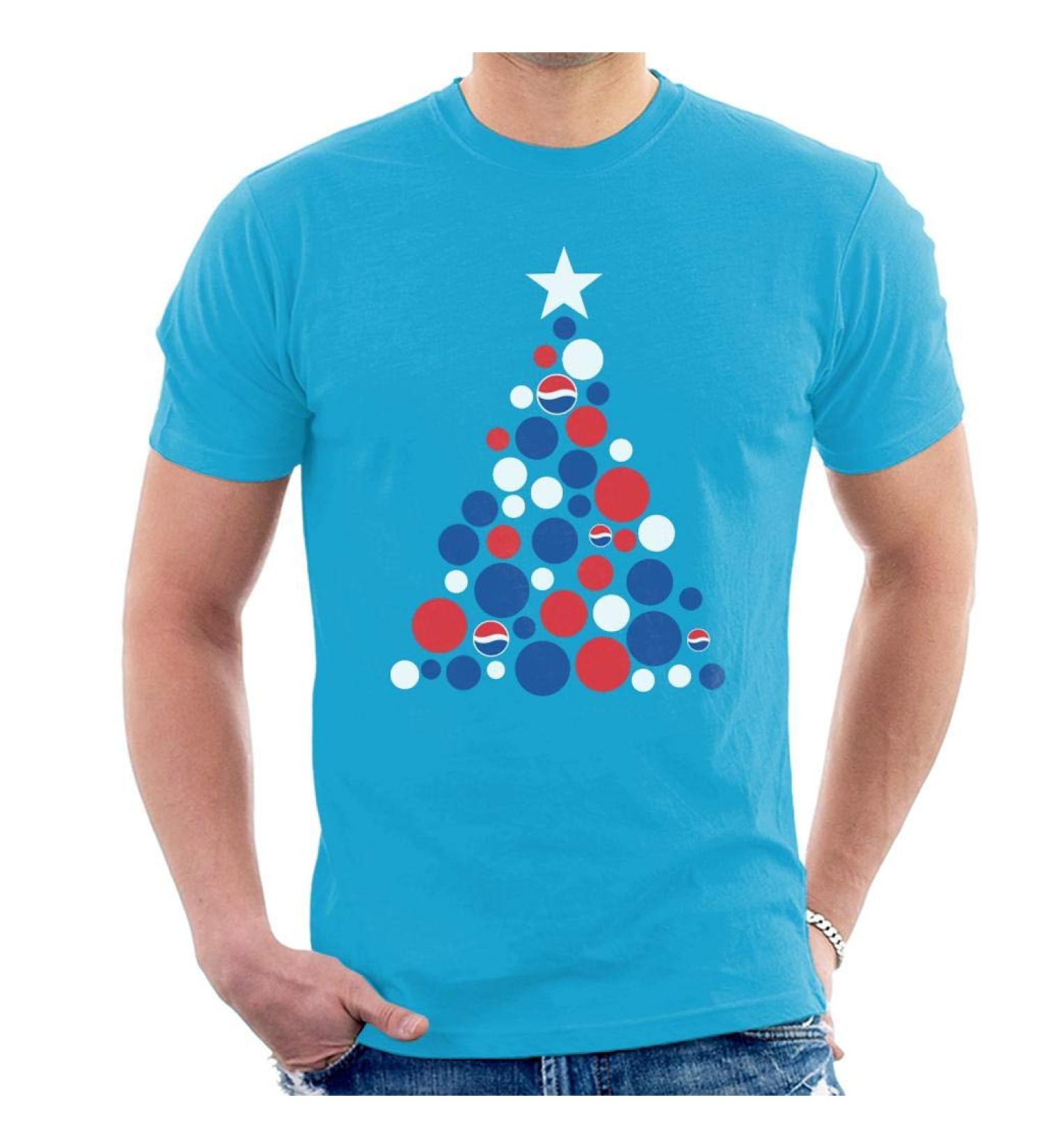 All+Every Pepsi Christmas Tree Dots Men's T-Shirt XL Sapphire - Buy Online on SooperMarket.com