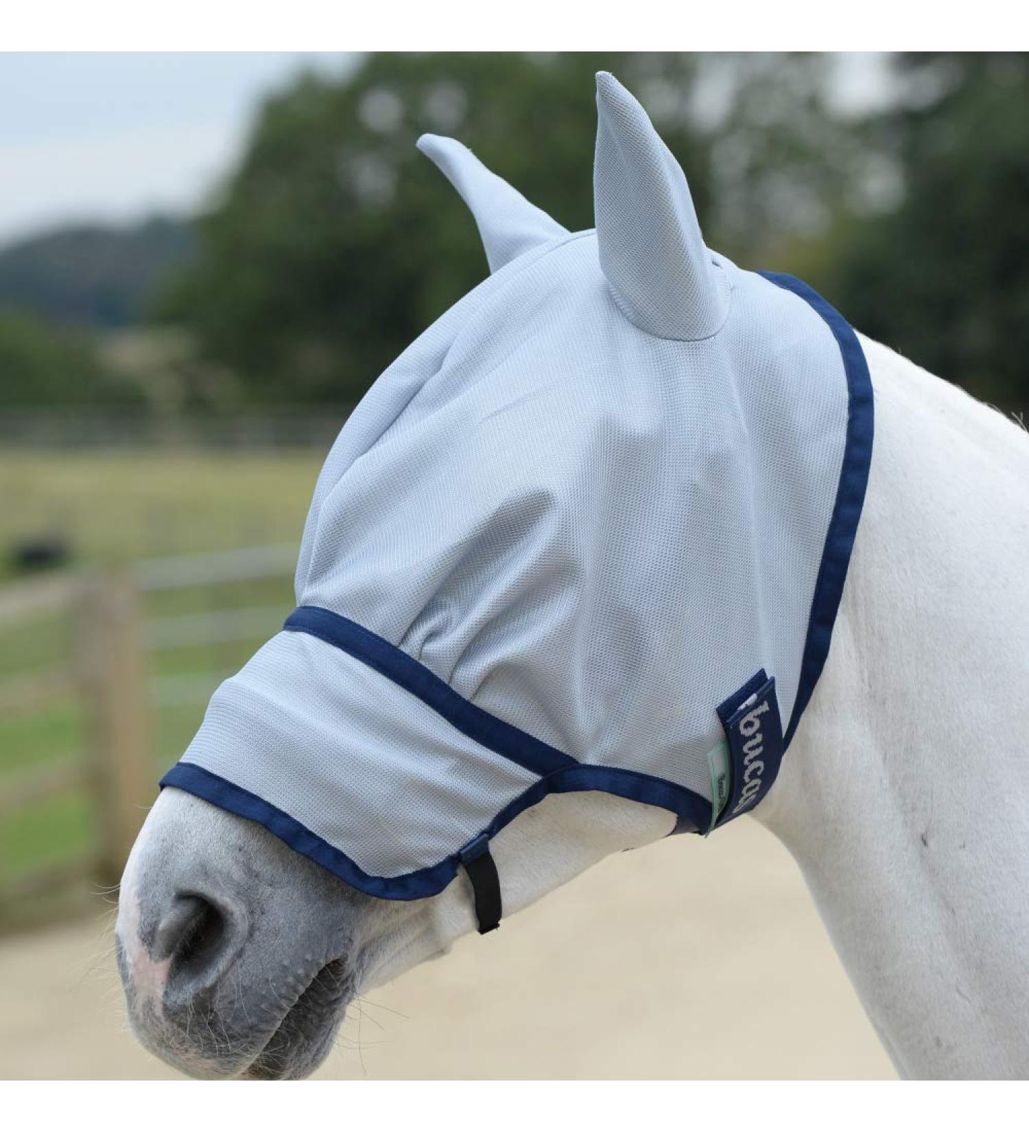 Bucas Buzz-Off Extended Nose - Silver/Blue XS | International Shipping Available - Buy Online on SooperMarket.com