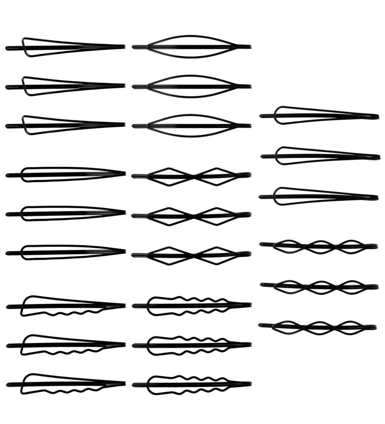 24PCS Hair Clips 8 Styles Hair Grips Hair Pins Hair Styling Accessories Hair Barrette Clips for Women Girls DIY Black - Buy Online on SooperMarket.com