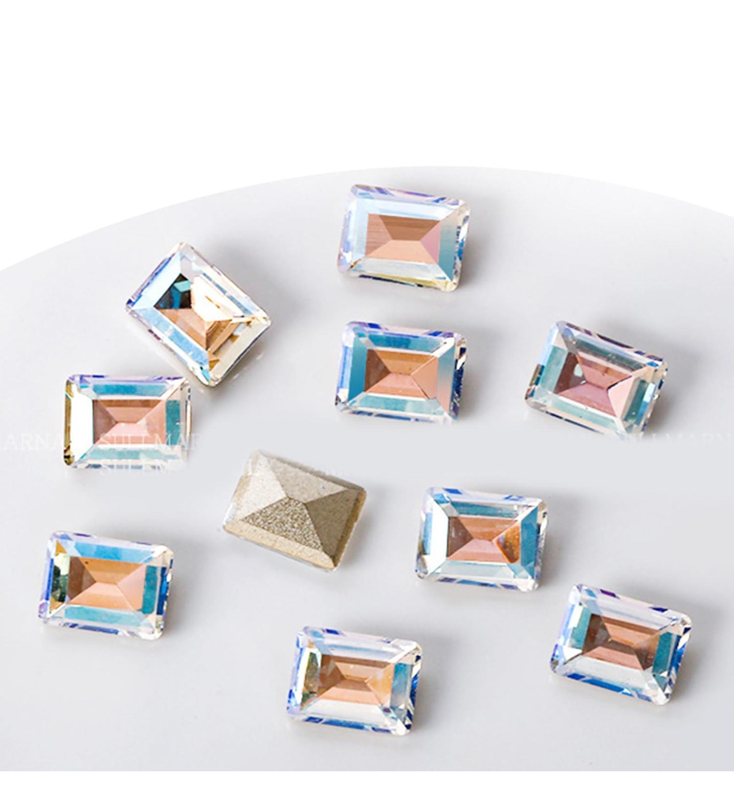Crystal Nail Rhinestones Clear Nails Gems Stones 10Pcs Pointed Back Rhinestones Diamond Gems For Nail Art Supplies Nail Art Decorations Kits Nail Art Decorations Stickers ND949 - Buy Online on SooperMarket.com