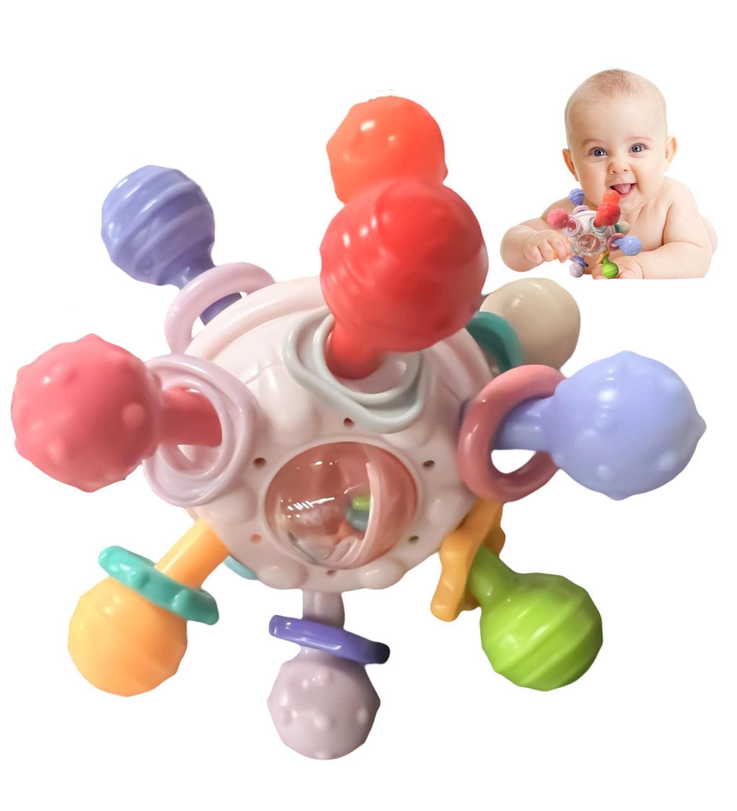 BAOK Biting Toys for Babies - Sensory Rattling Bite Rings & Teething Shaker Toys - International Shipping Available - Buy Online on SooperMarket.com