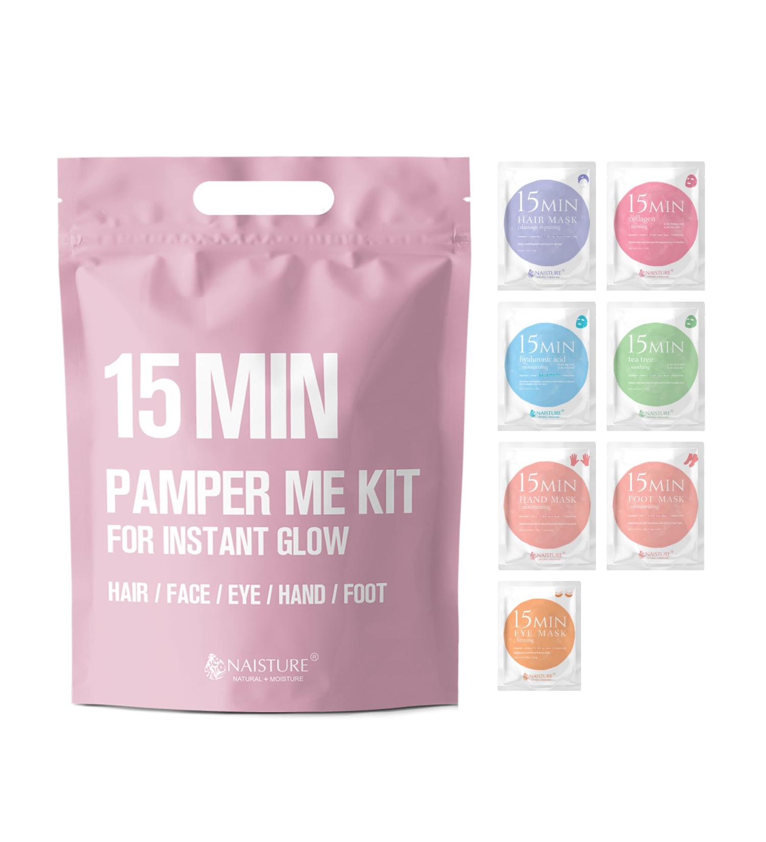 Shop NAISTURE Spa Kit for Women Complete Korean Skincare Set with Hair Hand Foot & Facial Masks | 15-Minute Pamper Me Kit - Buy Online on SooperMarket.com