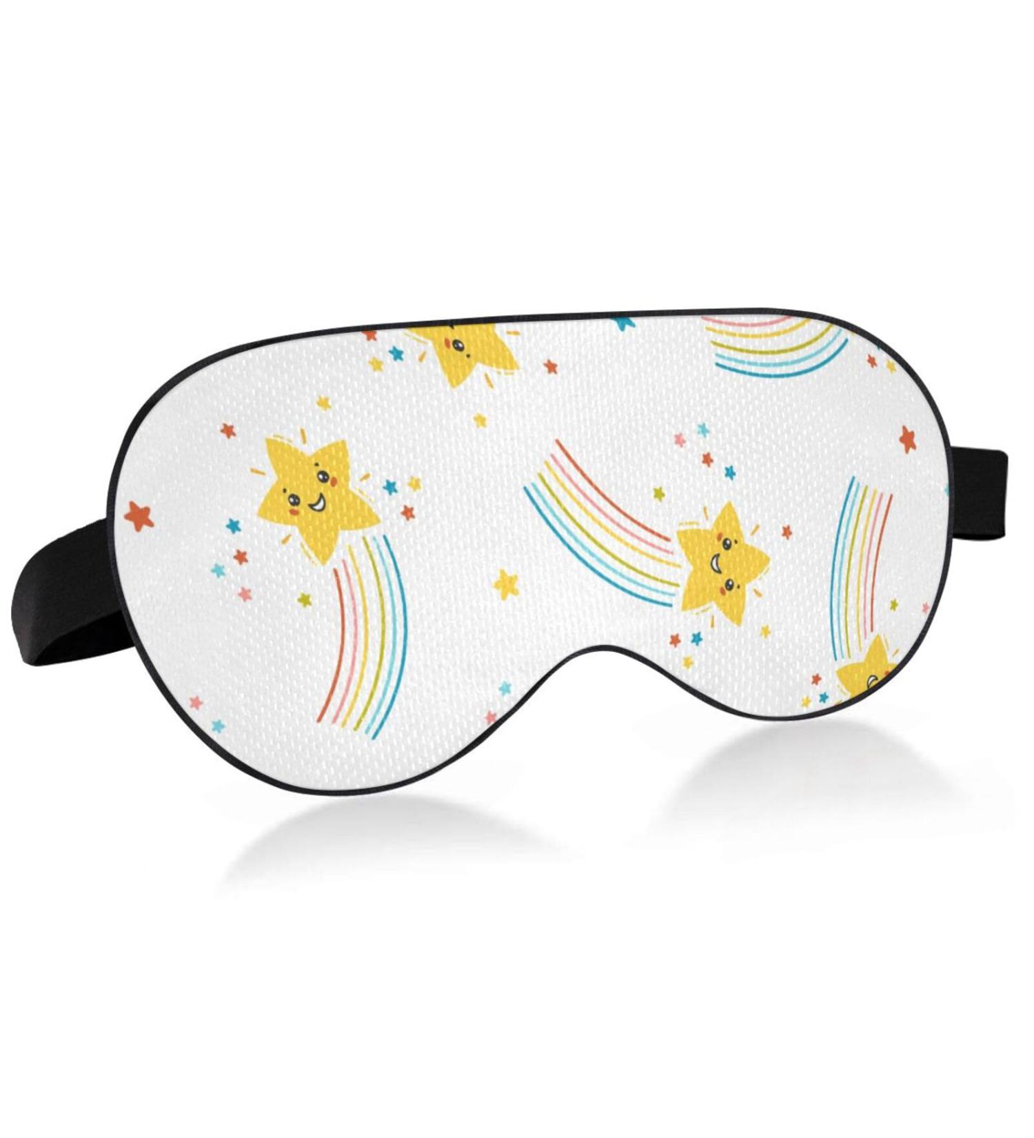 Haskirky Light Blocking Eye Mask Breathable and Adjustable Adult Men and Women Travel on Business Trips Yoga Meditation Light Smooth Comfortable Eye Mask Office Deep Sleep Goodies Cute Playing Star - Buy Online on SooperMarket.com