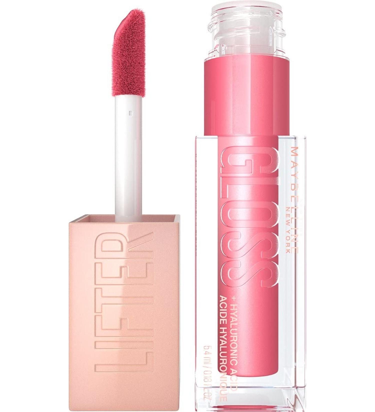 Maybelline New York Glossy Lip gloss for full -looking lips moisturizing with hyaluronic acid lifter gloss color: No. 005 Petal (pink) 1 x 5.4 ml 005 petal 5.4 ml (1 Pack)