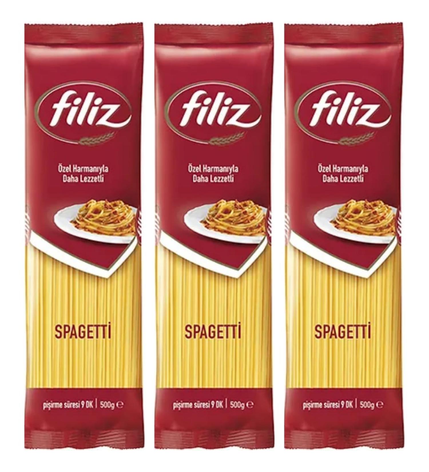Filiz Pasta Spaghetti 500 Gram x 3 Packs - Buy Online on SooperMarket.com