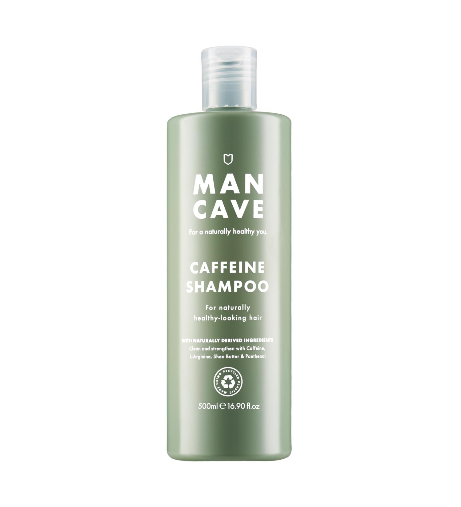 ManCave Caffeine Shampoo 500ml - Promotes Healthy Hair Growth | Sulphate-Free & Vegan | Made in England - Buy Online on SooperMarket.com